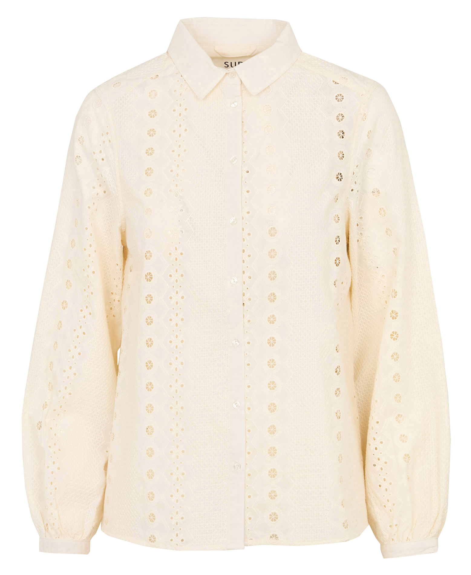 Chemise droite en broderie anglaise SUD EXPRESS Blanc