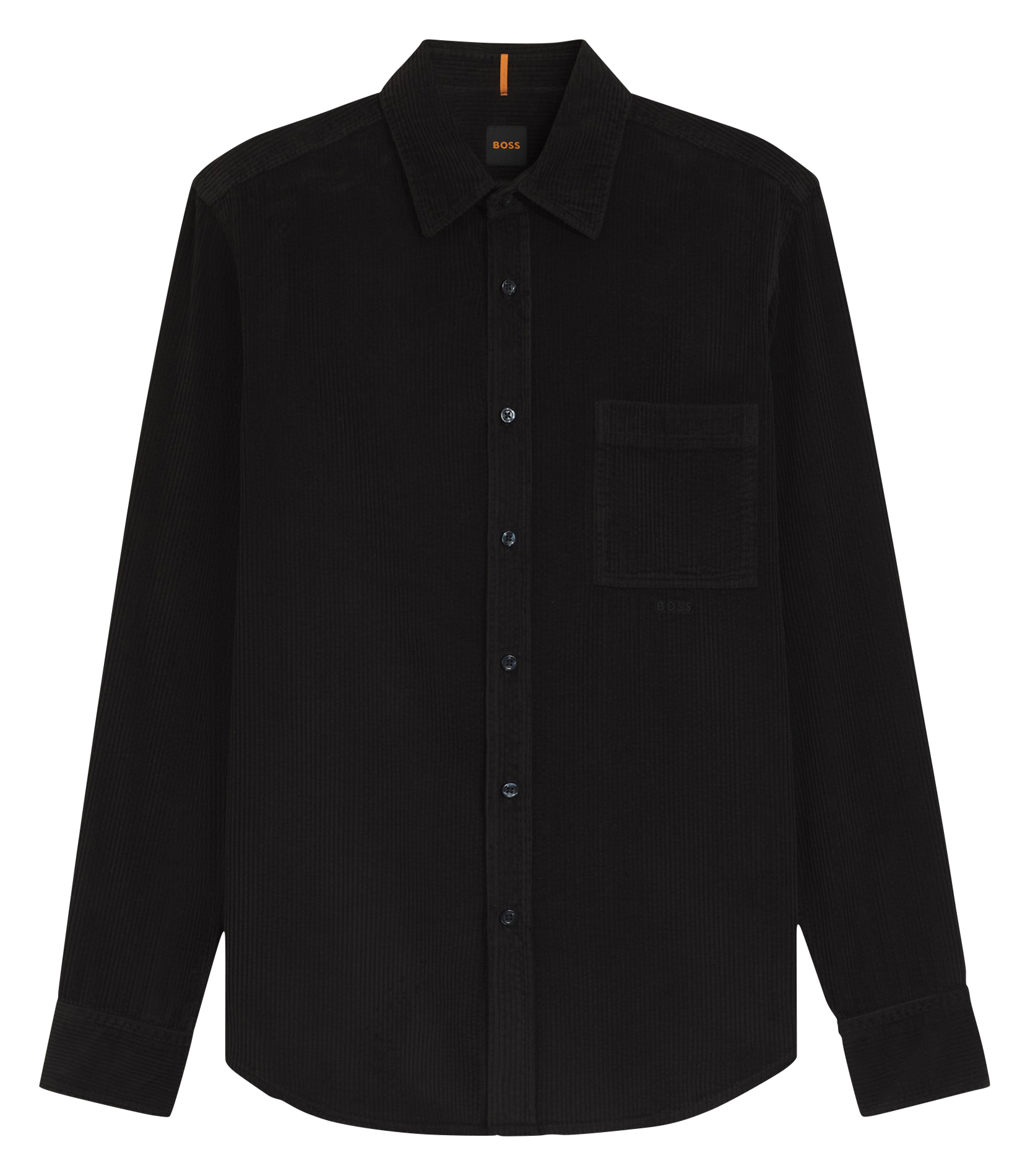 Chemise col classique manches contrastantes en coton BOSS Black