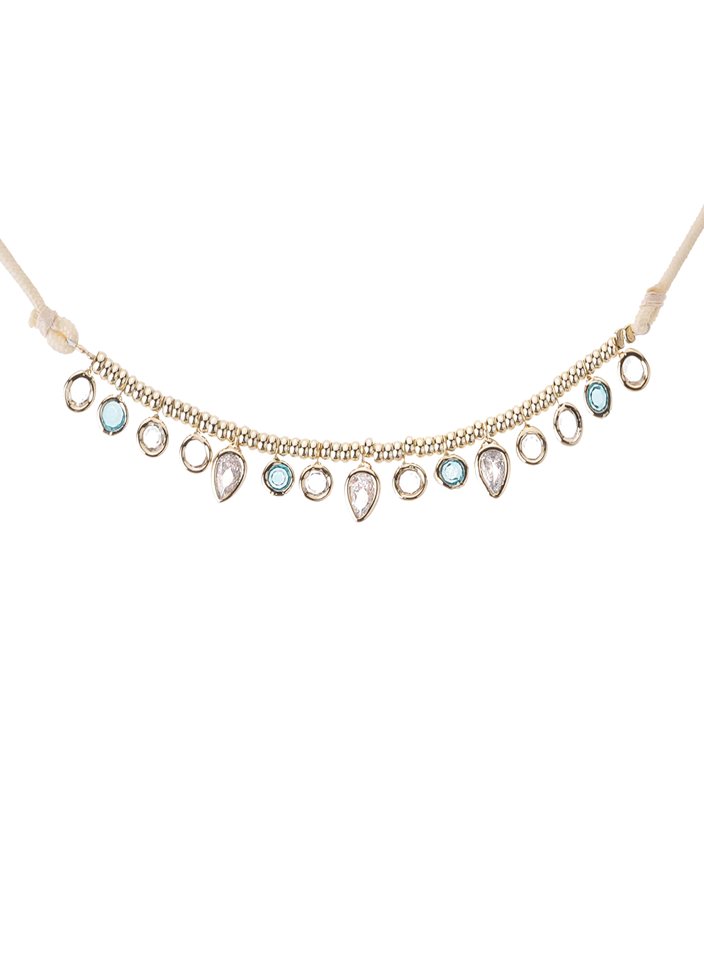 Cord necklace with drop charms HIPANEMA White