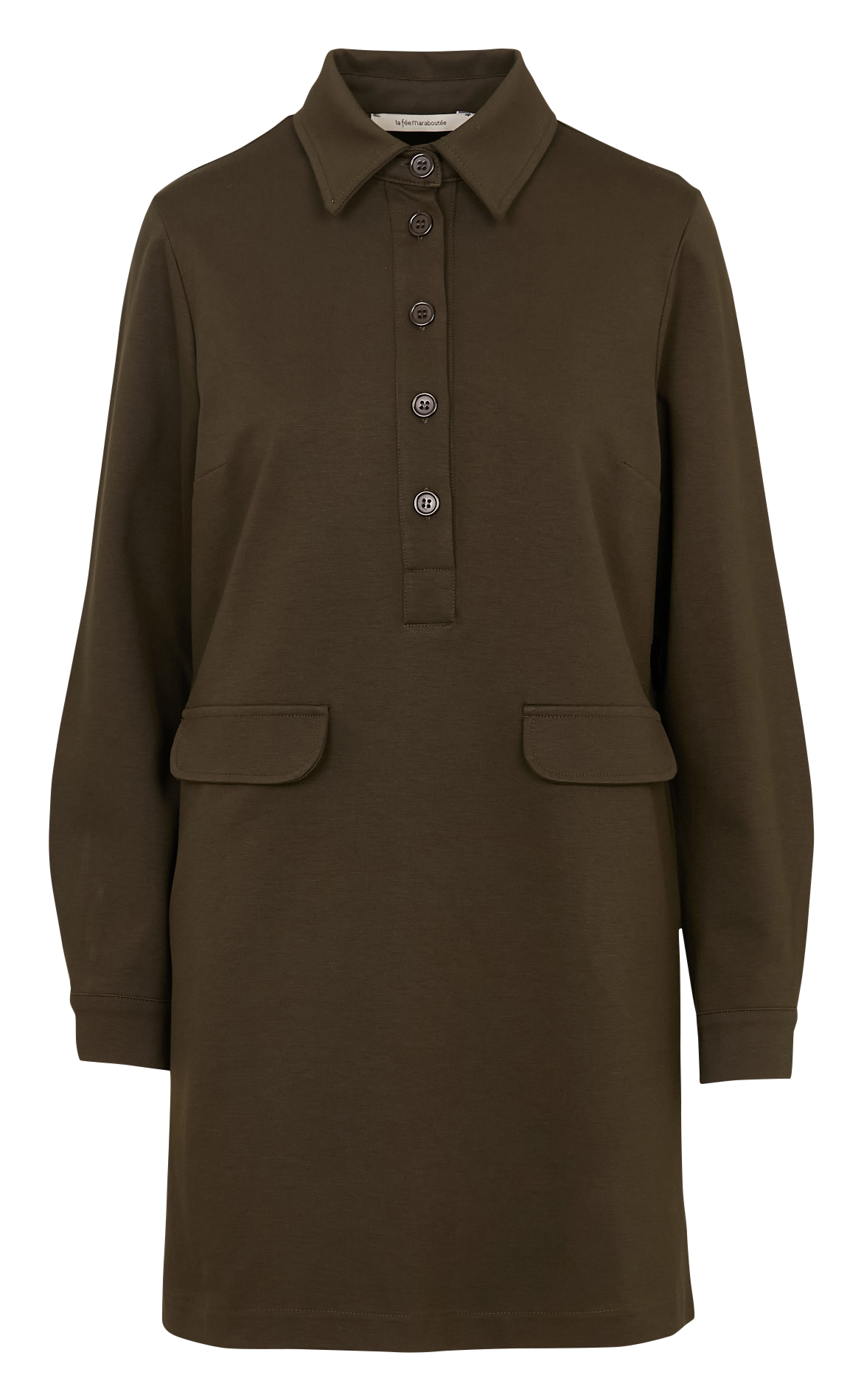 Robe courte col classique LA FEE MARABOUTEE Marron