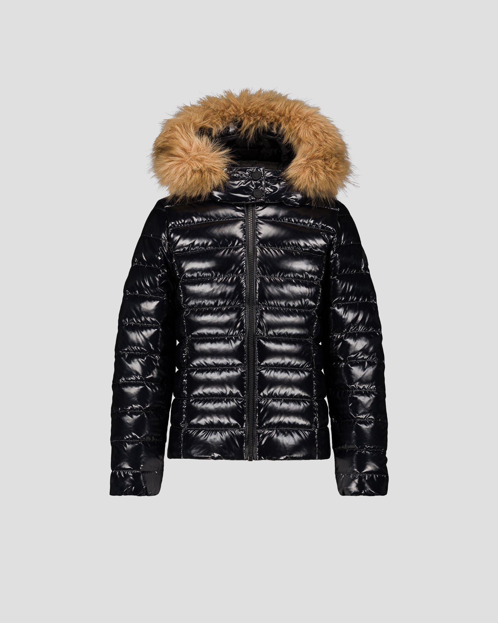 Olympe lacquered child's down jacket for extreme cold JOTT Black