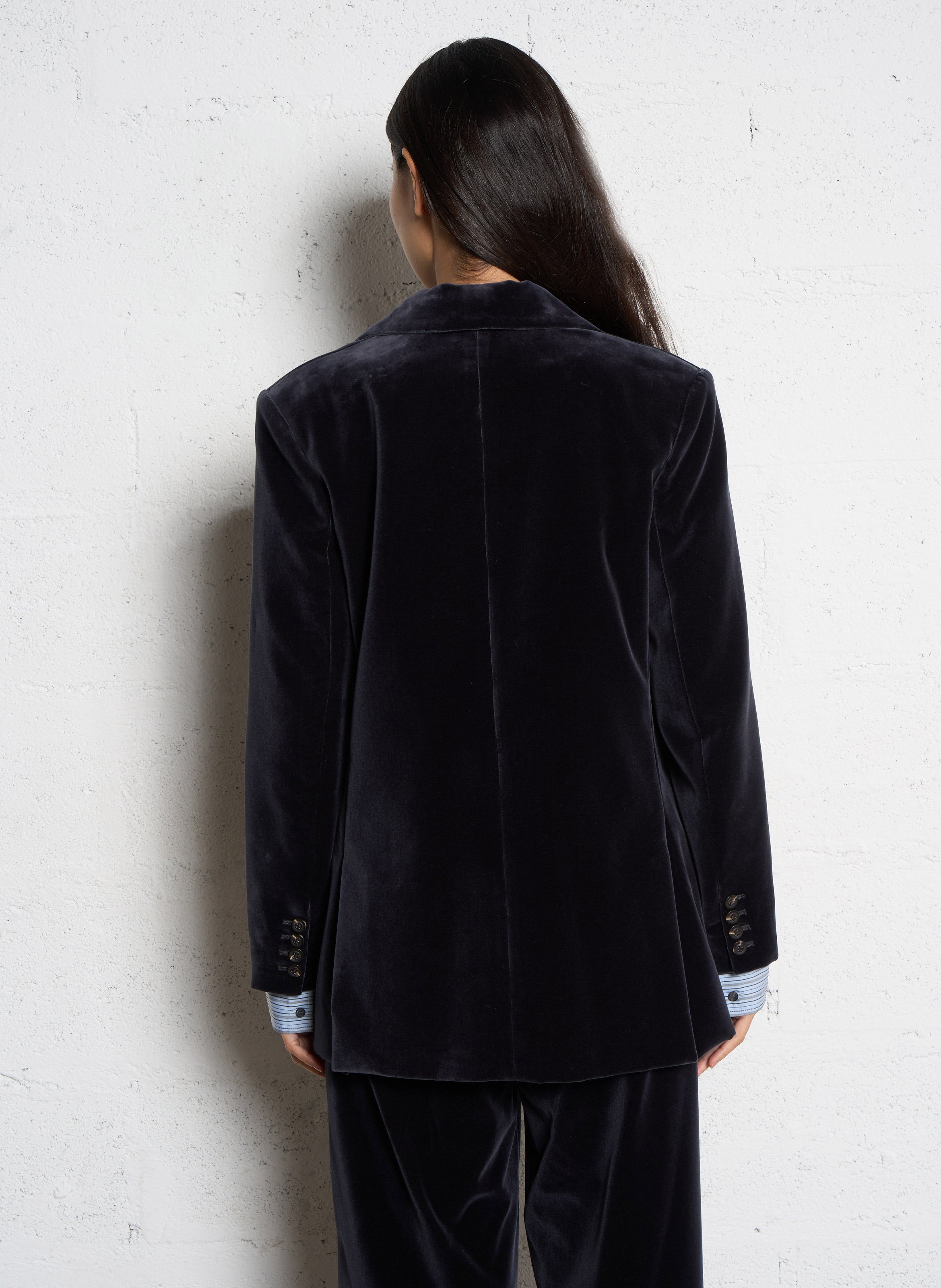 Tailored velvet jacket SOEUR Grey