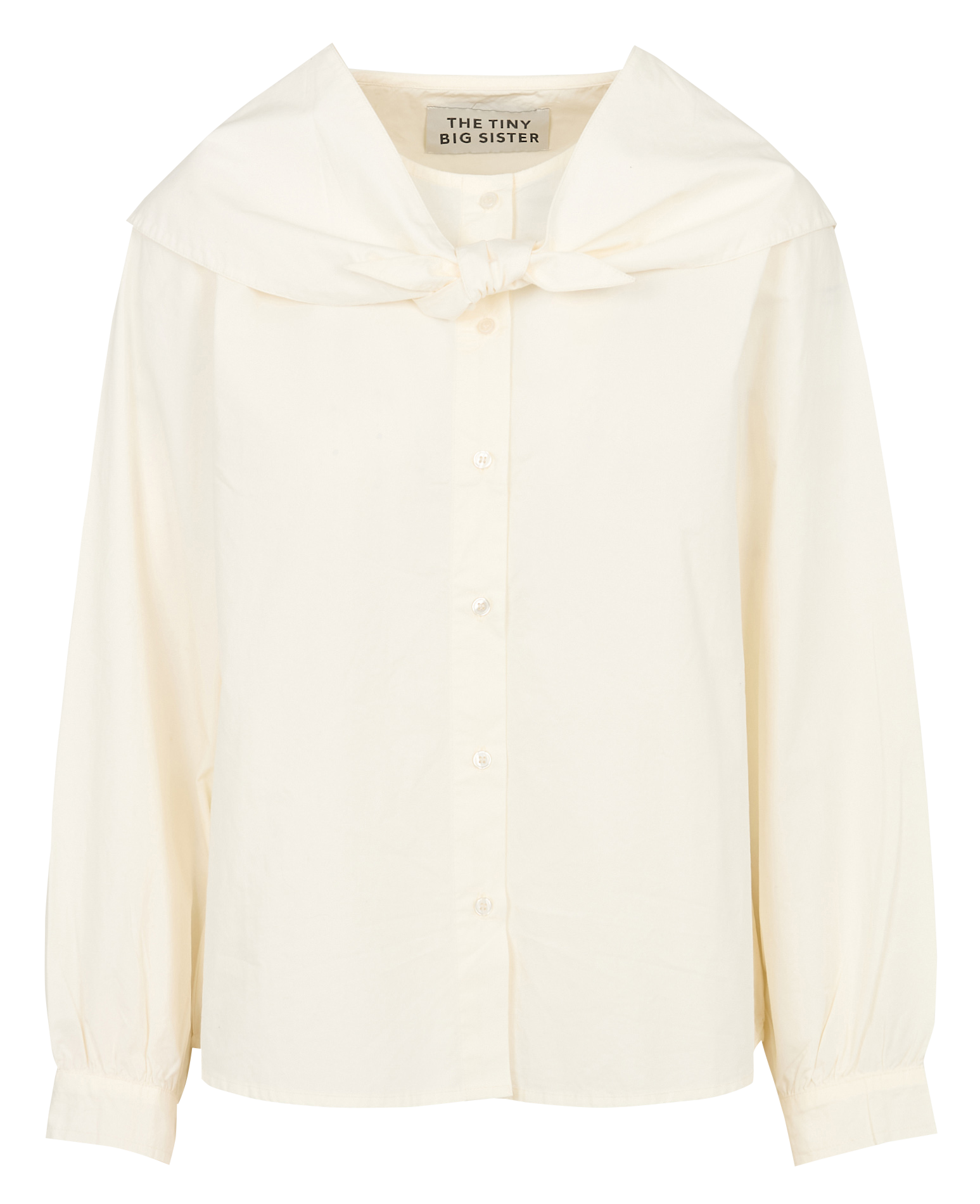 Loose-fit cotton shirt with round neck THE TINY BIG SISTER White
