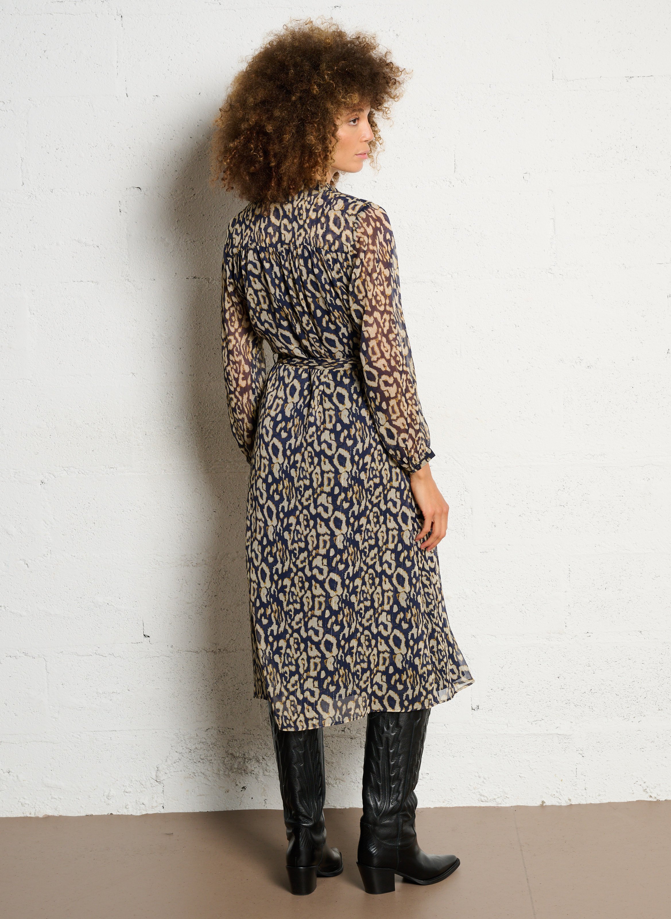 Robe midi imprimée SUD EXPRESS Bleu