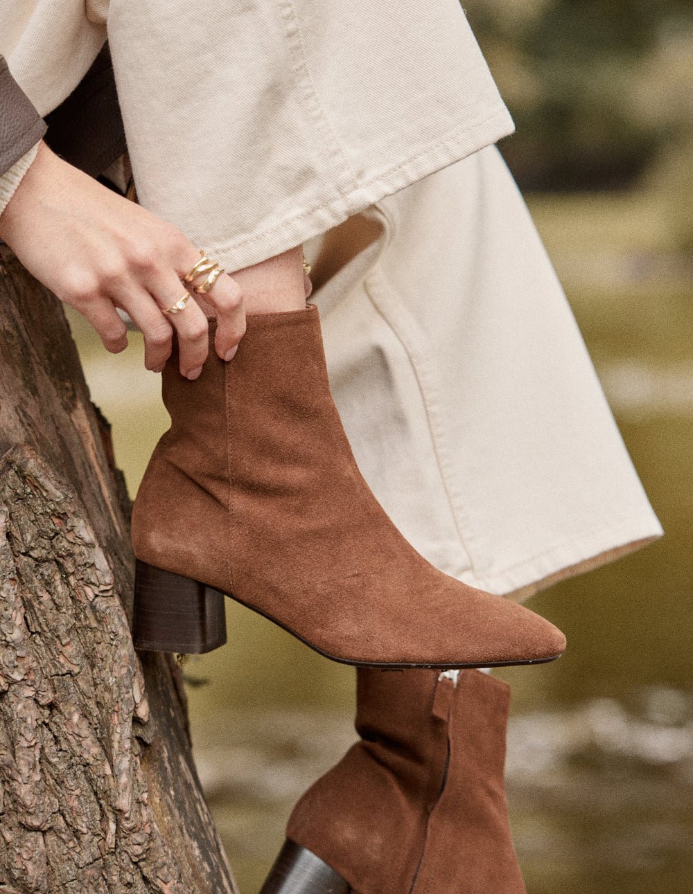 Ankle boots with heel ODAJE EX. M.MOUSTACHE Brown