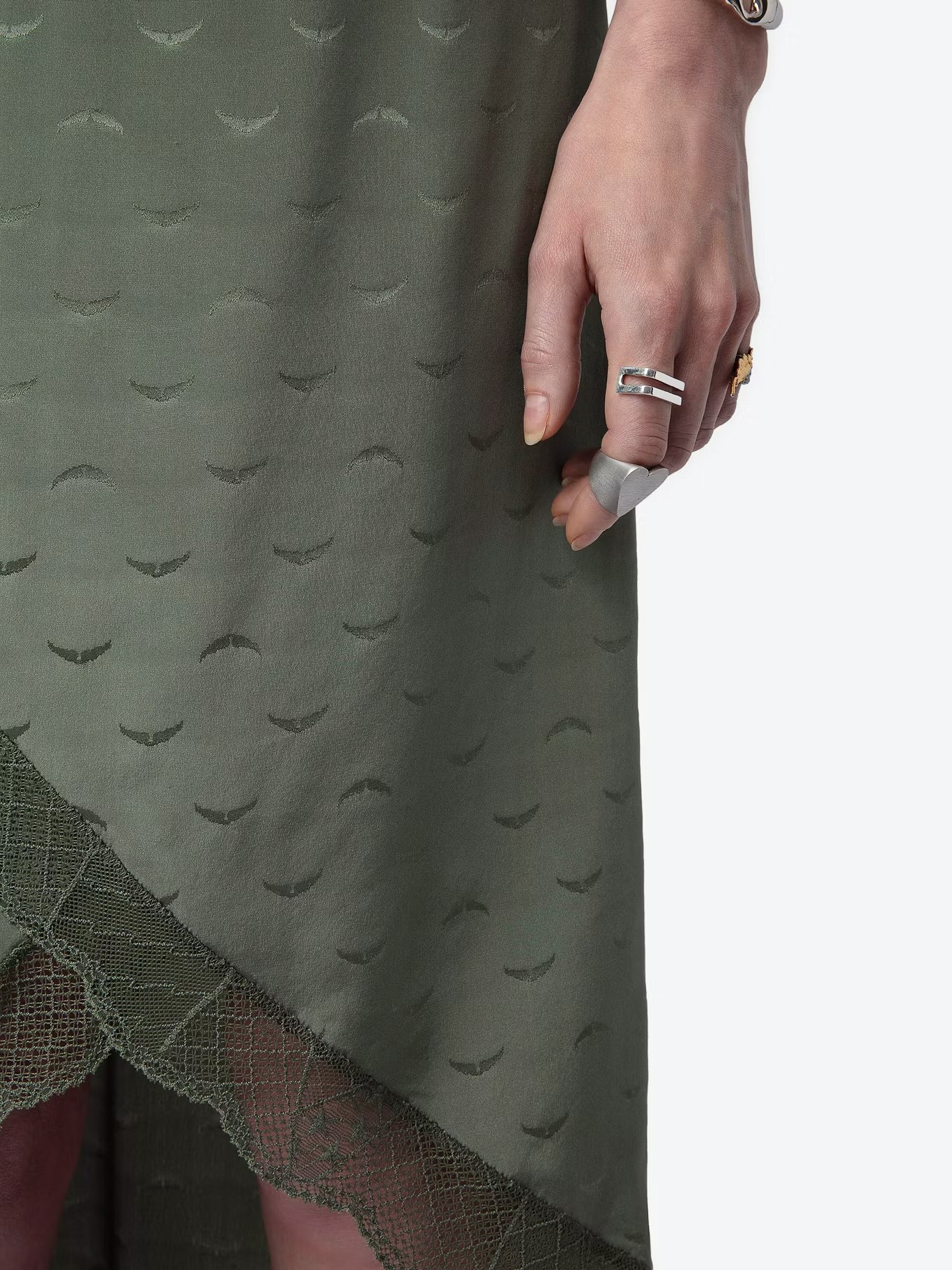 Jupe midi en soie ZADIG&amp;VOLTAIRE Vert