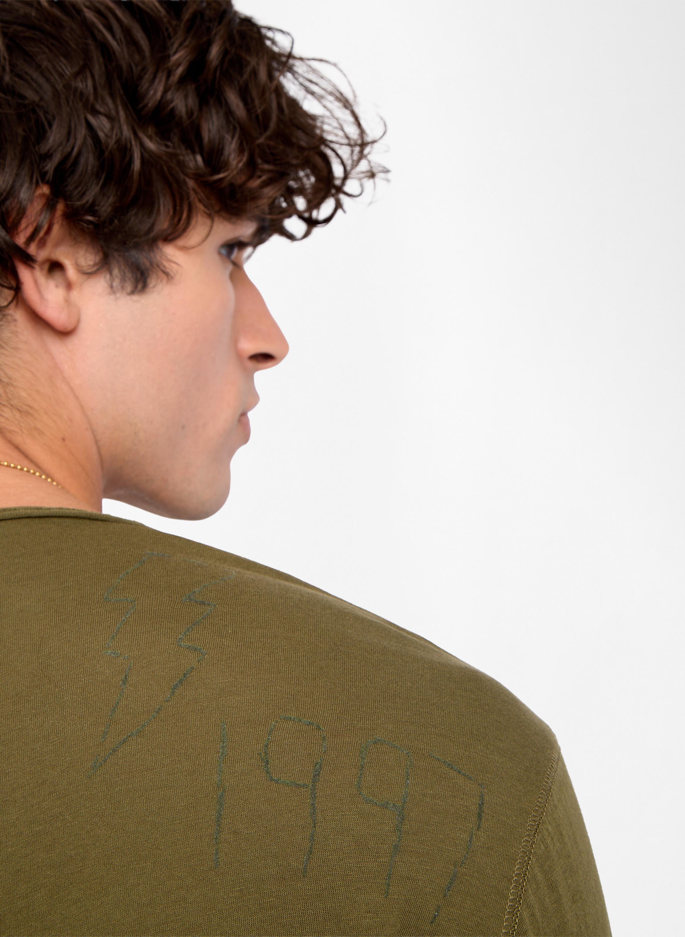 Straight-cut cotton henley T-shirt ZADIG&VOLTAIRE Green