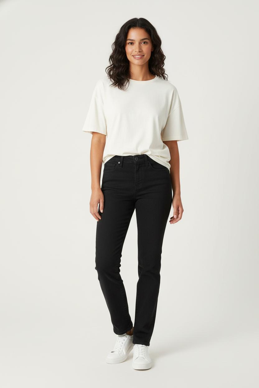 Cropped slim jeans with studs LEVI'S - Seconde main Grey