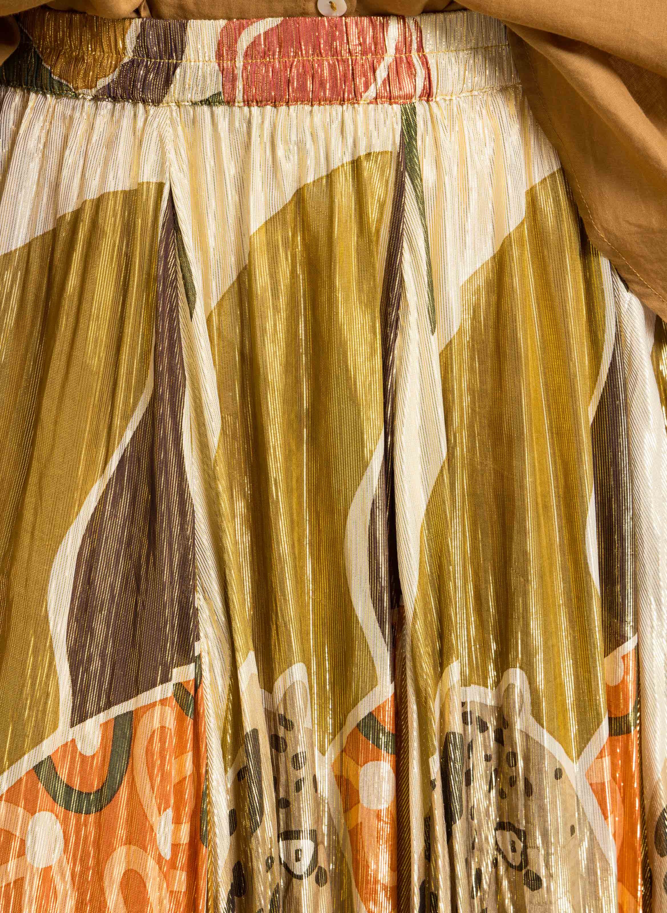 Halflange jurk met plooien en tie-dye-print MES DEMOISELLES Veelkleurig