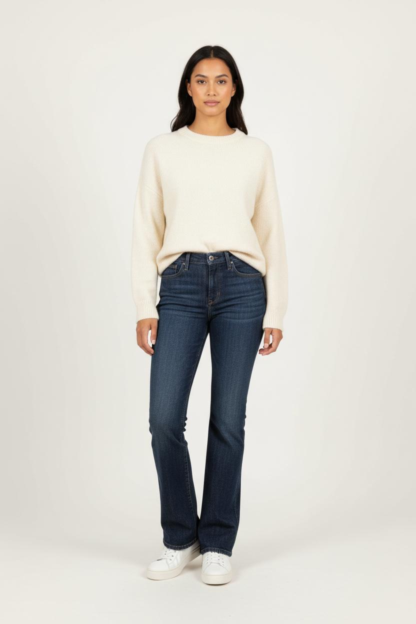 Cropped slim jeans with studs LEVI'S - Seconde main Blue