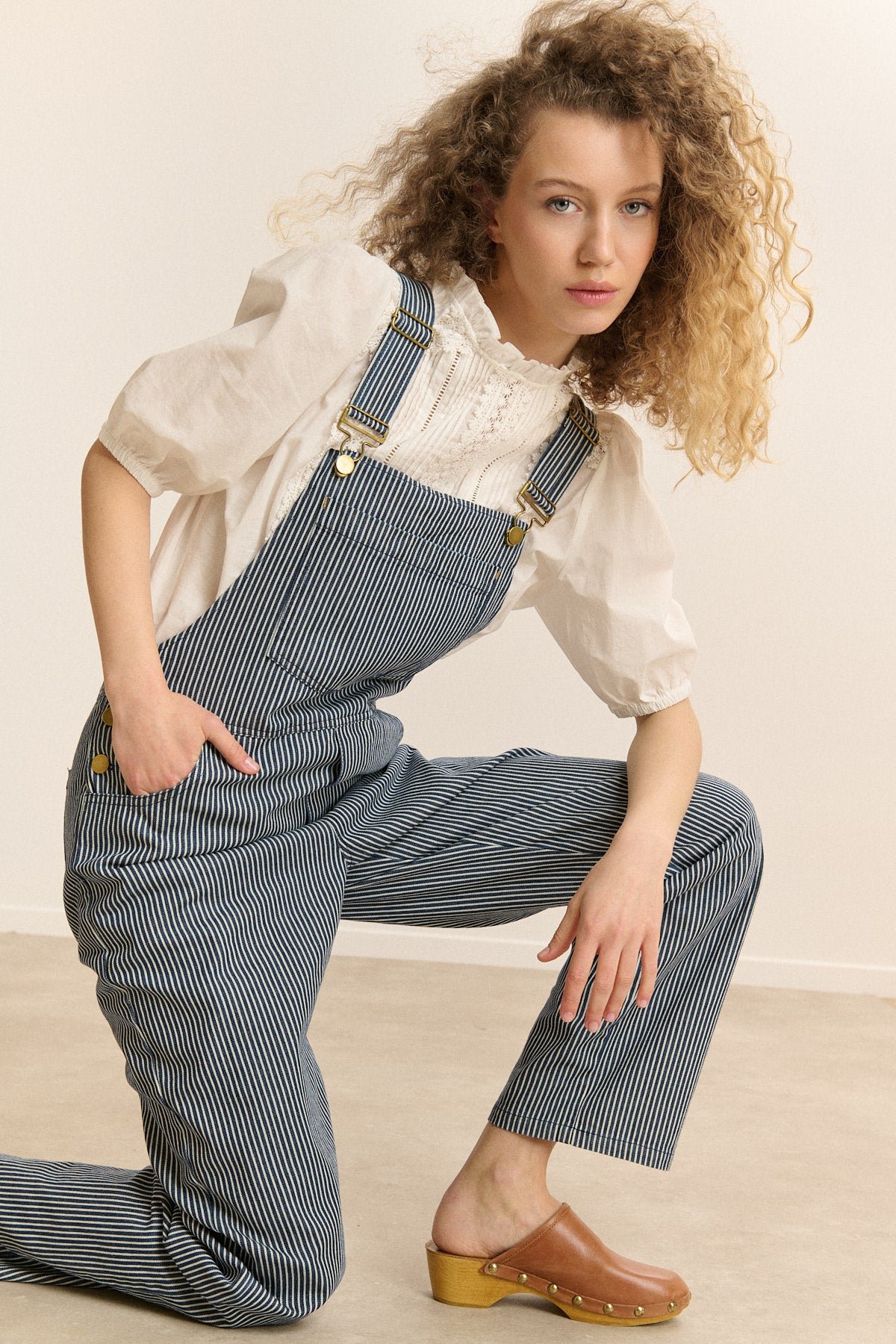 Striped overalls GARANCE PARIS Blue