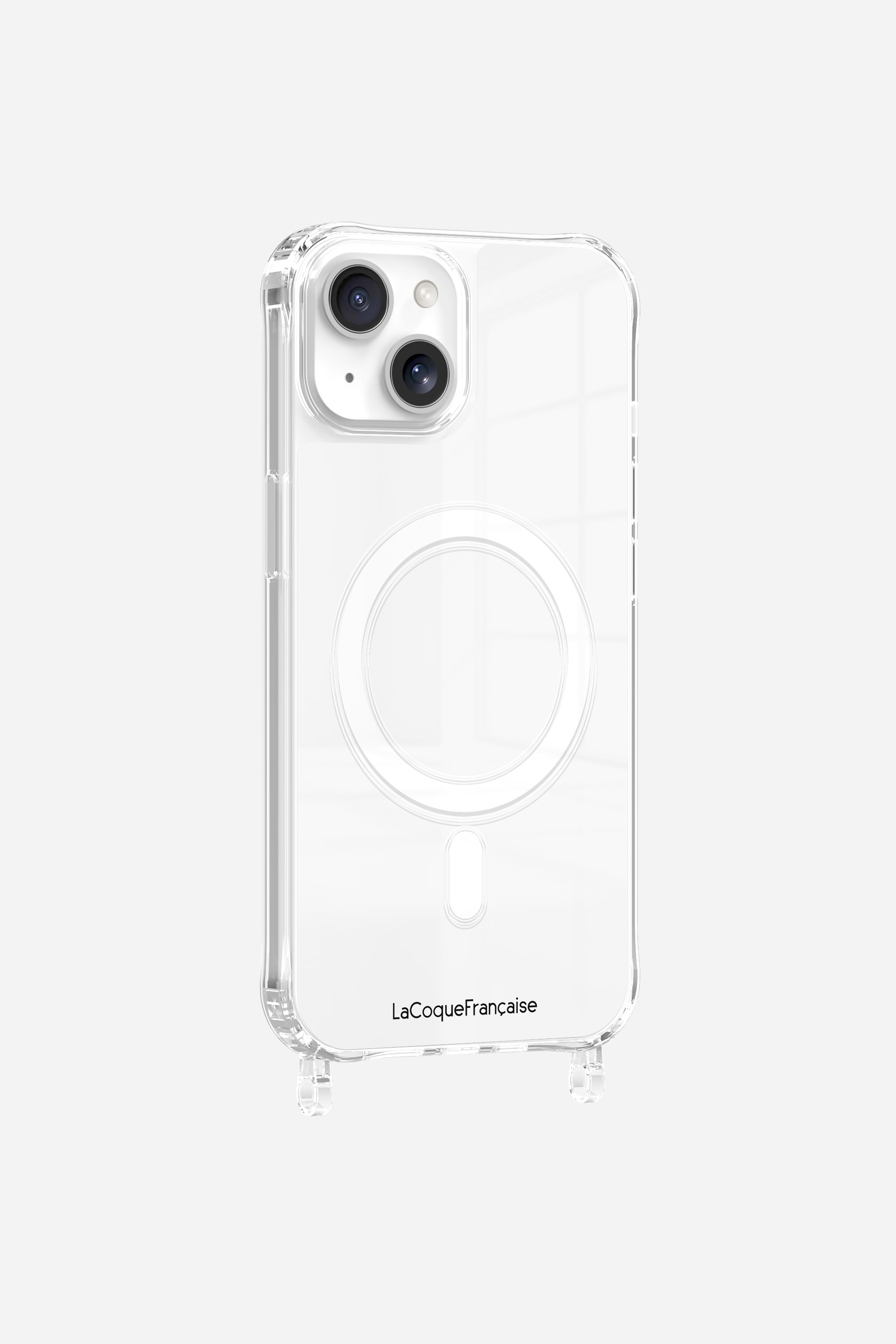 Magsafe phone case with rings for iPhone 14 LA COQUE FRANCAISE Silver