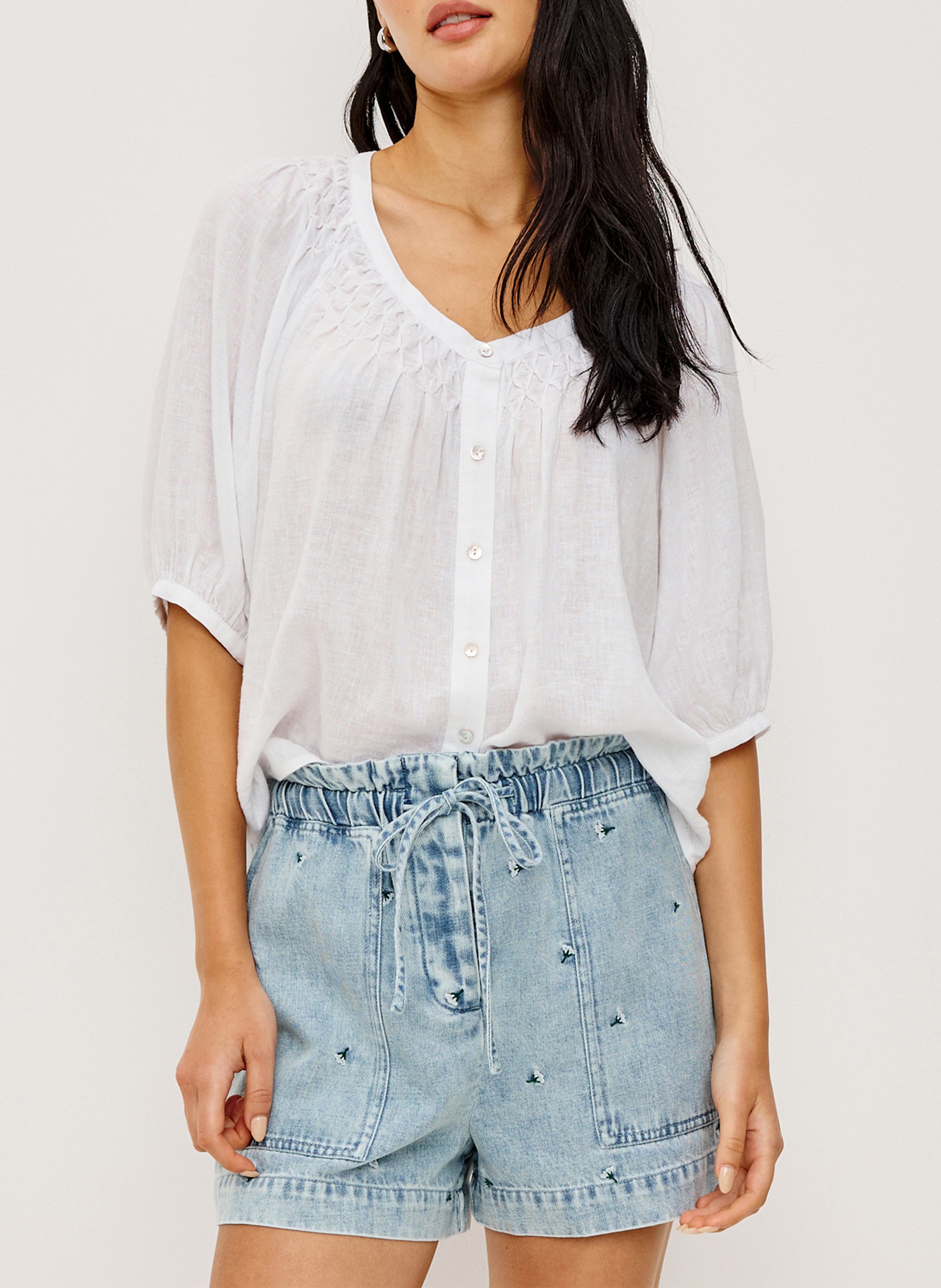 Kurze Jeans aus Baumwollmischung RAILS Blau