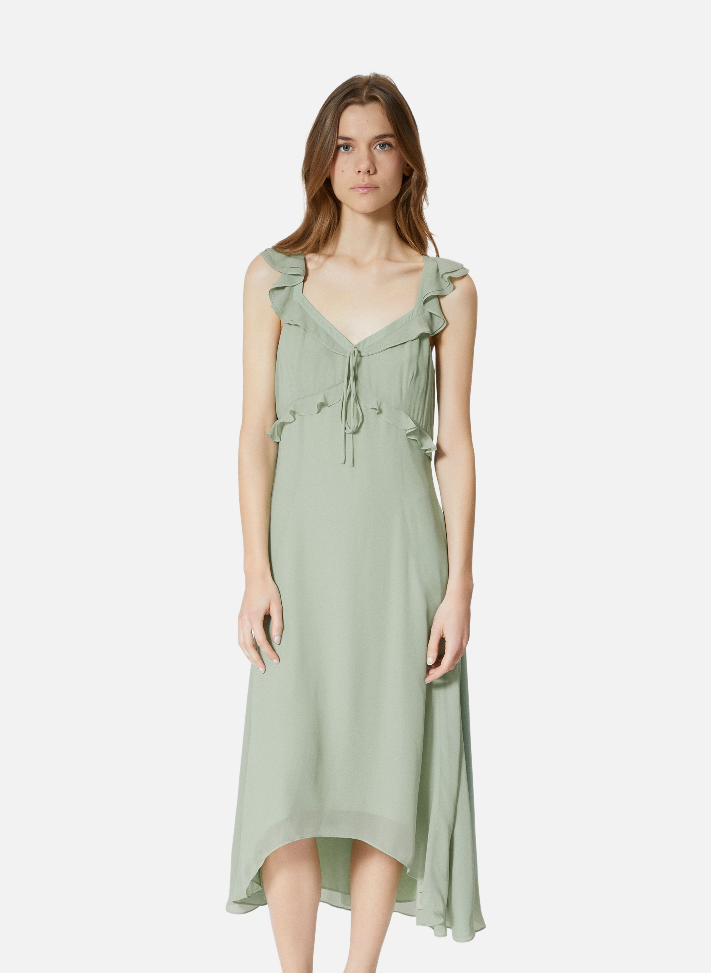 Robe longue volantée THE KOOPLES Vert