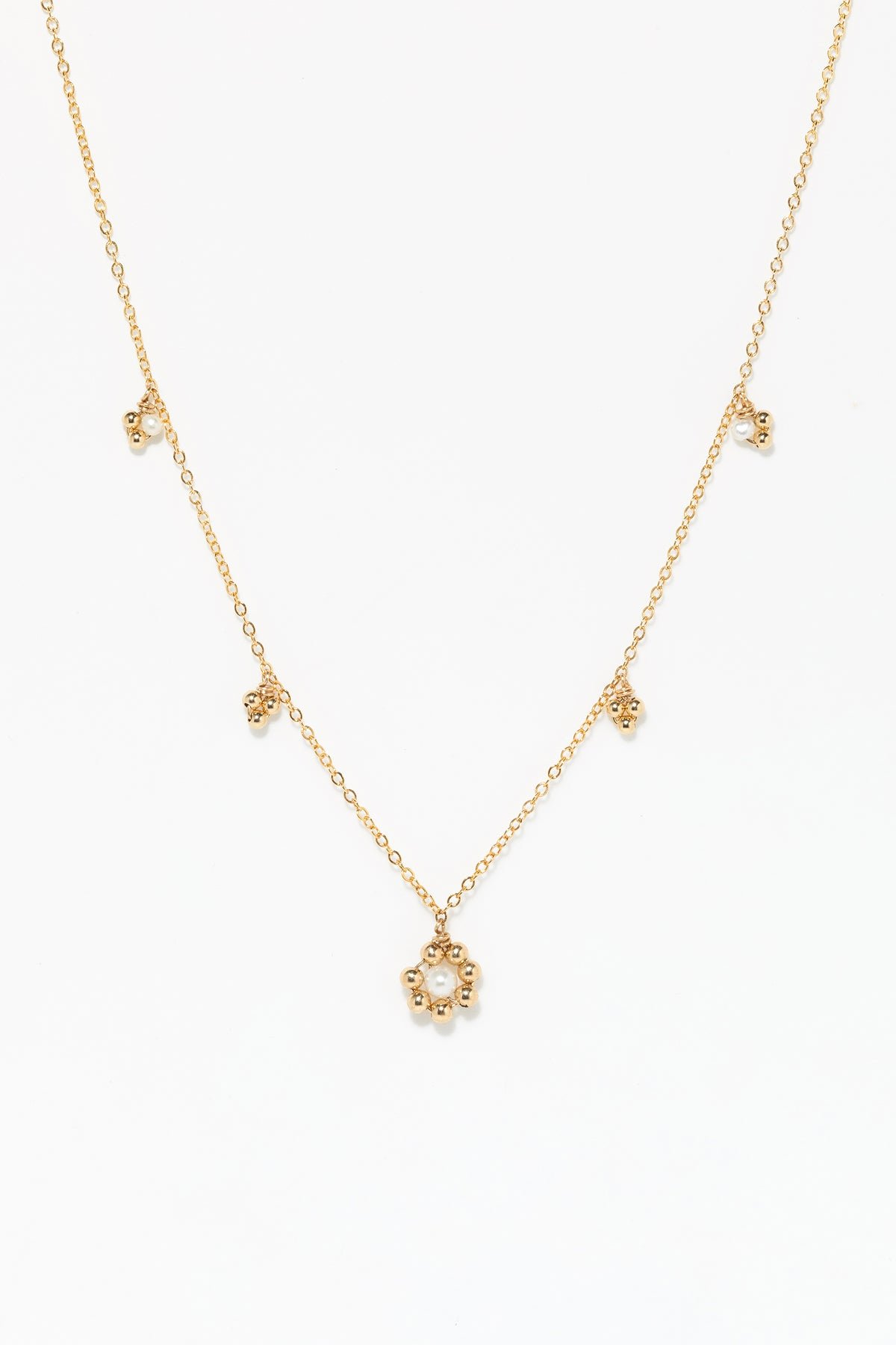 Daisy bell pearl necklace YAY Golden