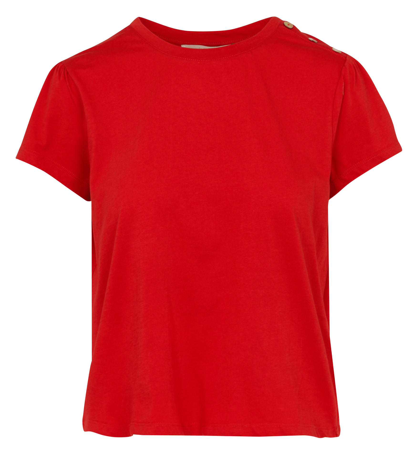 Tee-shirt droit col rond en coton bio LA FEE MARABOUTEE Rouge