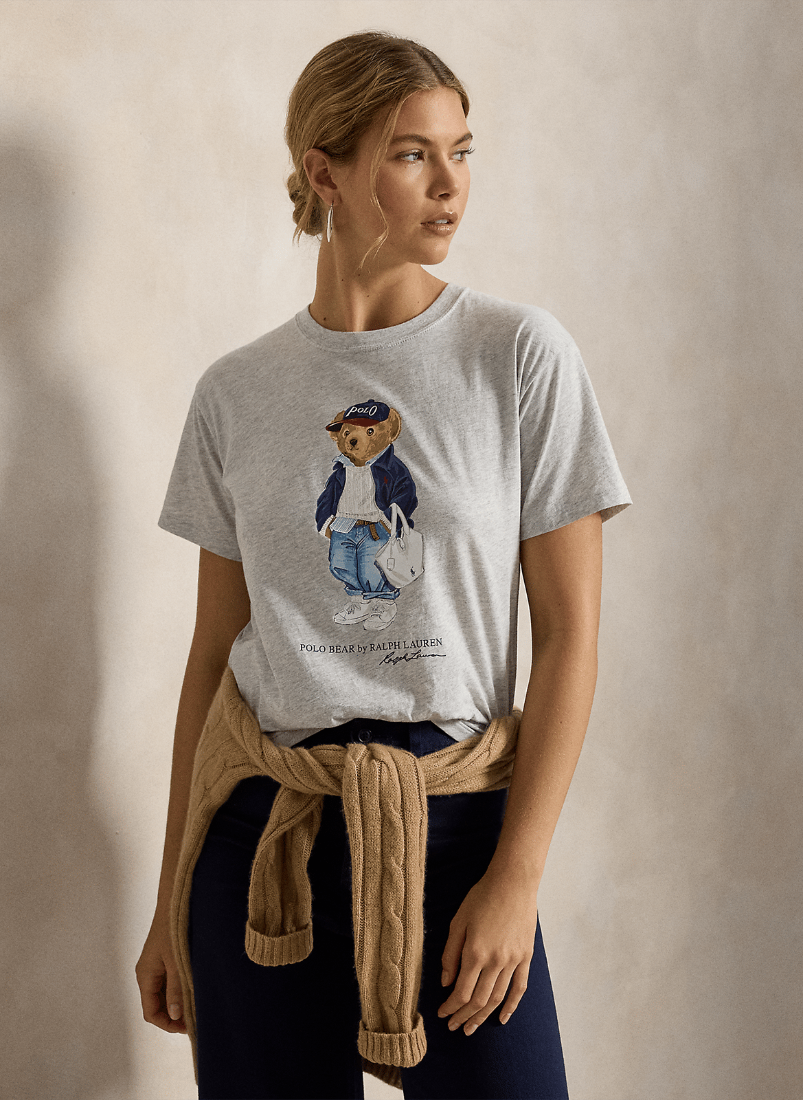 Baumwoll-Pullover mit Rundhalsausschnitt POLO RALPH LAUREN Grau