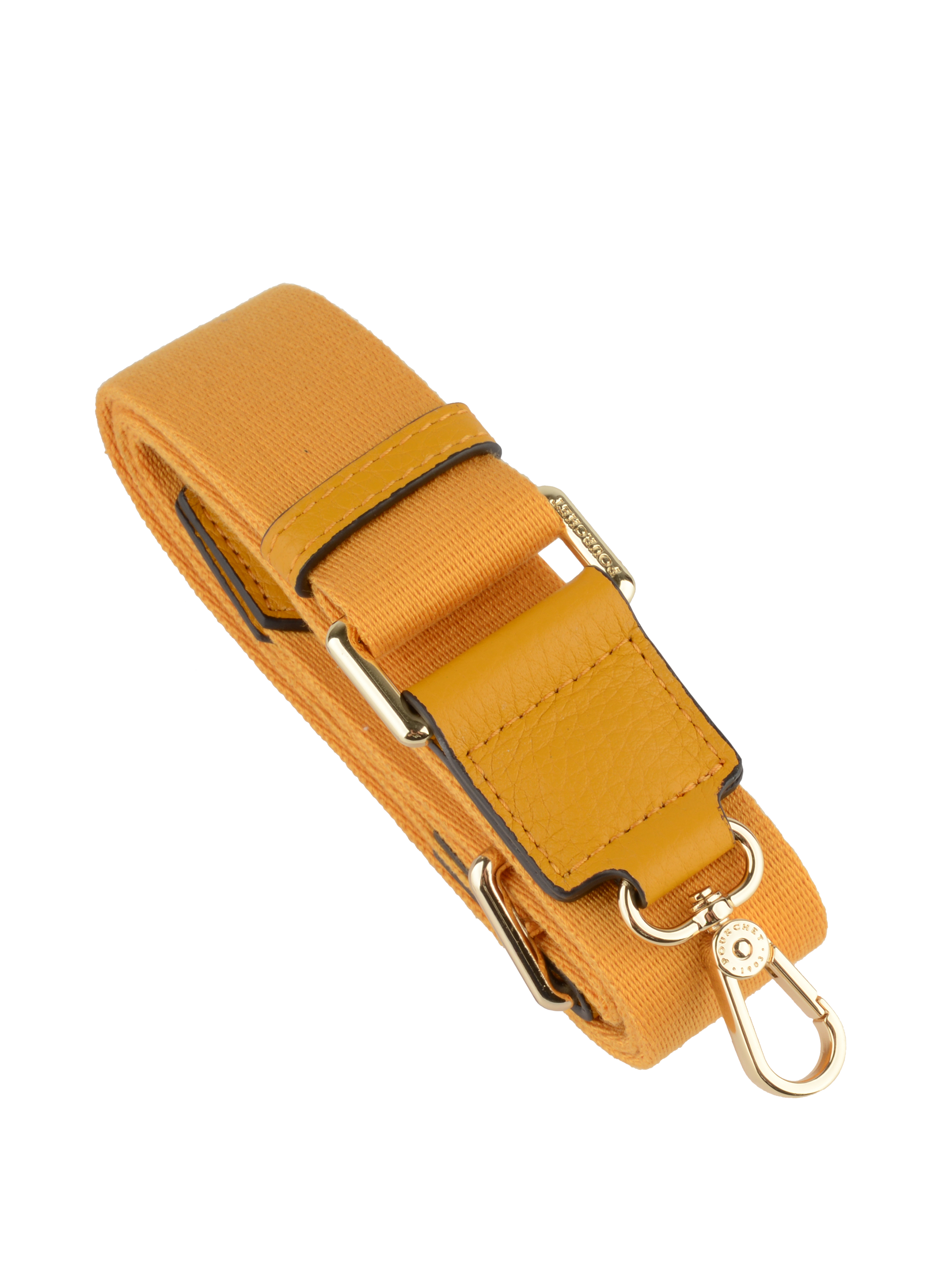 Cotton canvas shoulder bag POURCHET Orange