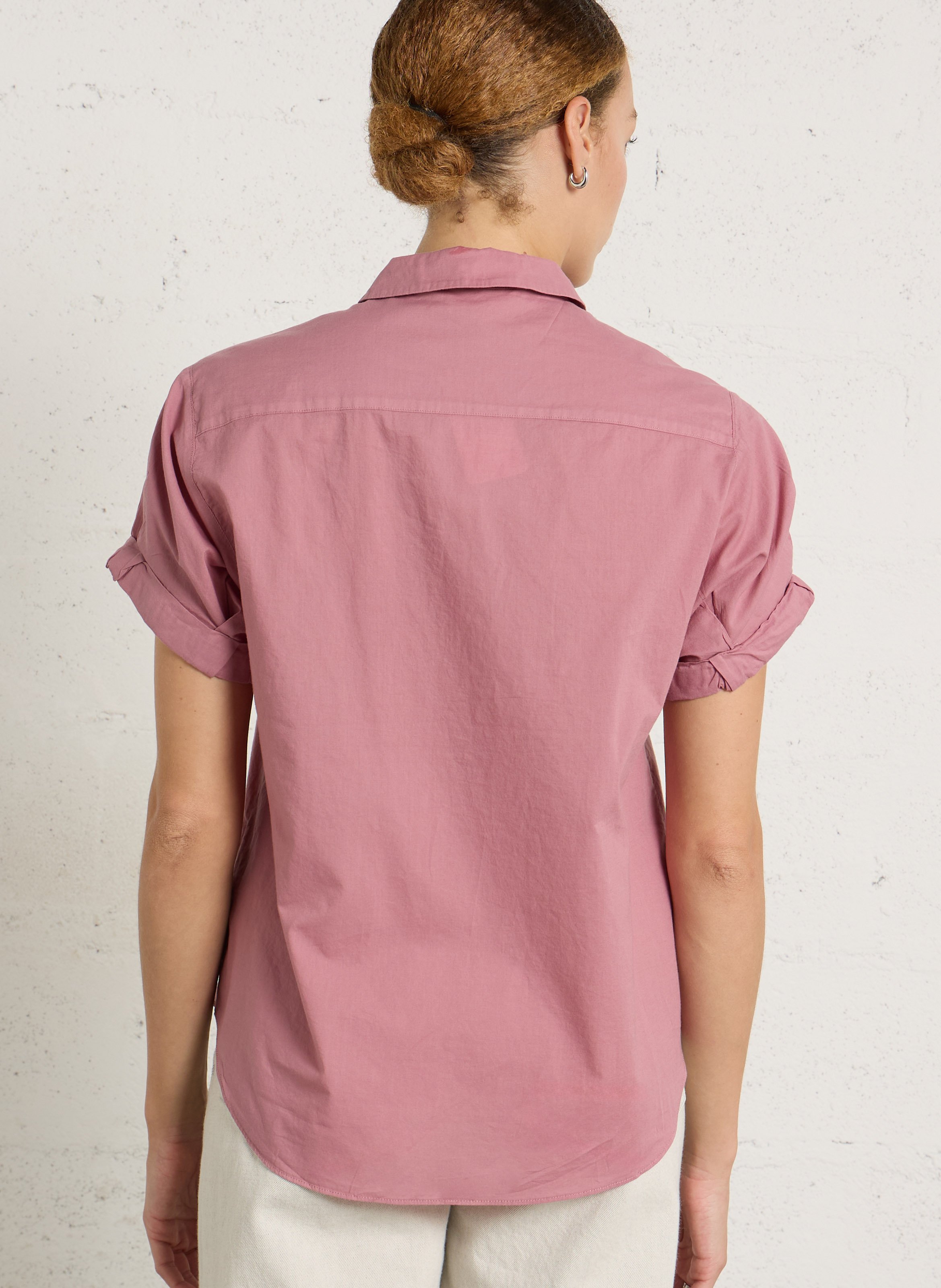 Chemise col classique en coton  SUD EXPRESS Rose