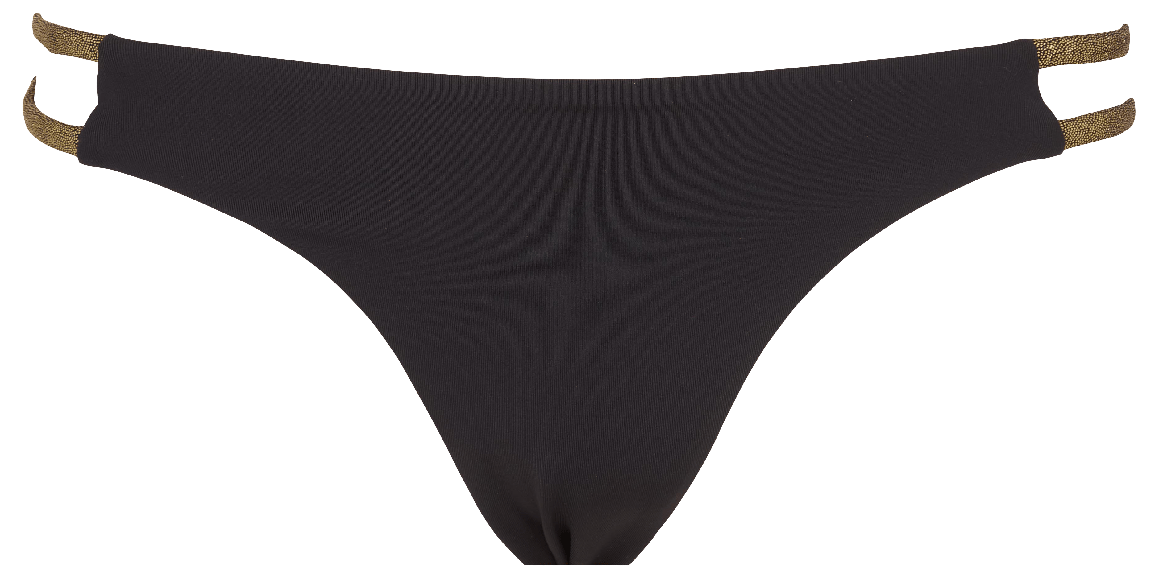 Glanzende bikinibroekjes BELIZA Zwart