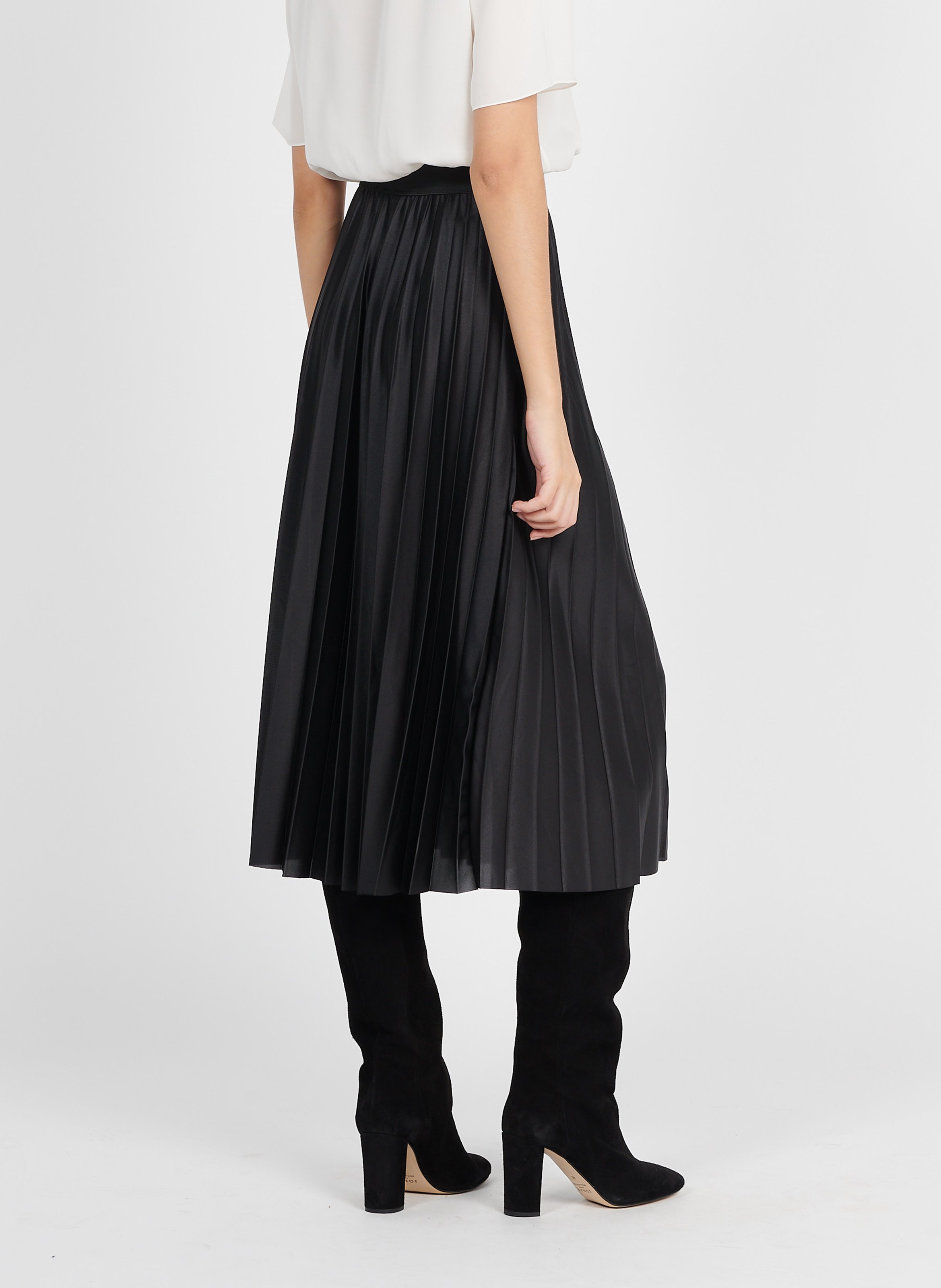 Pleated midi skirt VILA Black