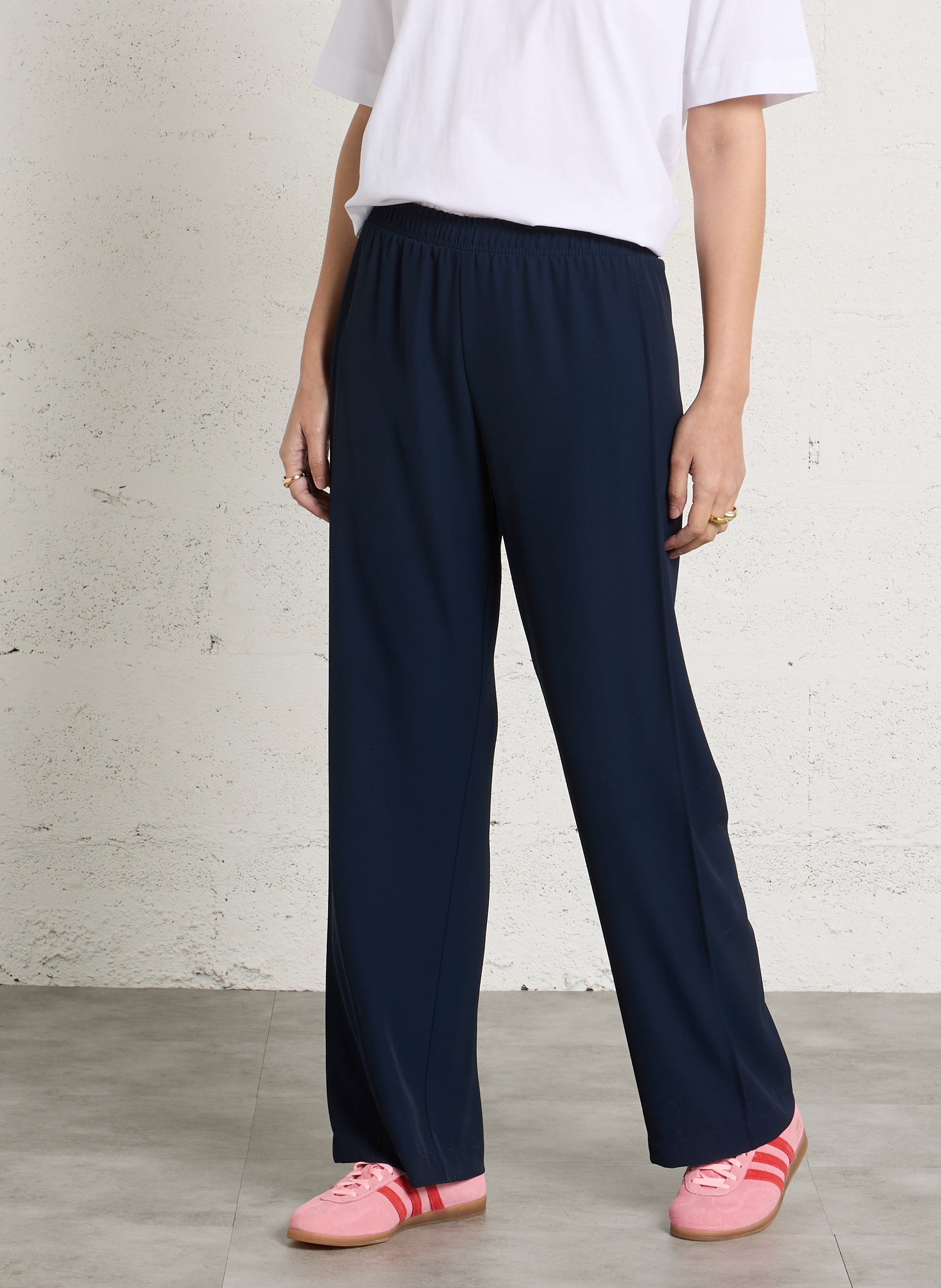 Flowing straight-cut pants IMPERIAL Blue