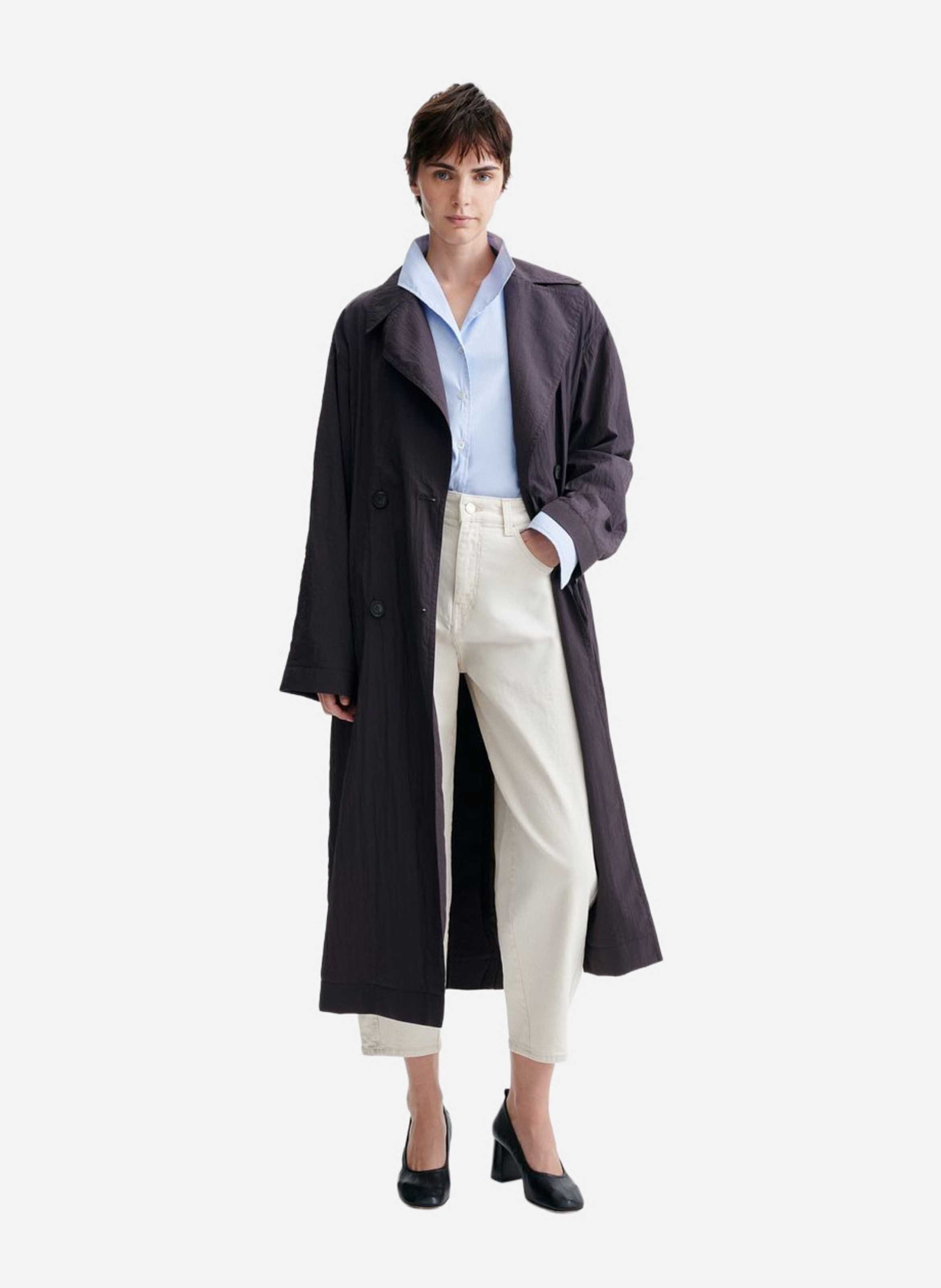 Trench long oversize à ceinture VANESSA BRUNO Marron