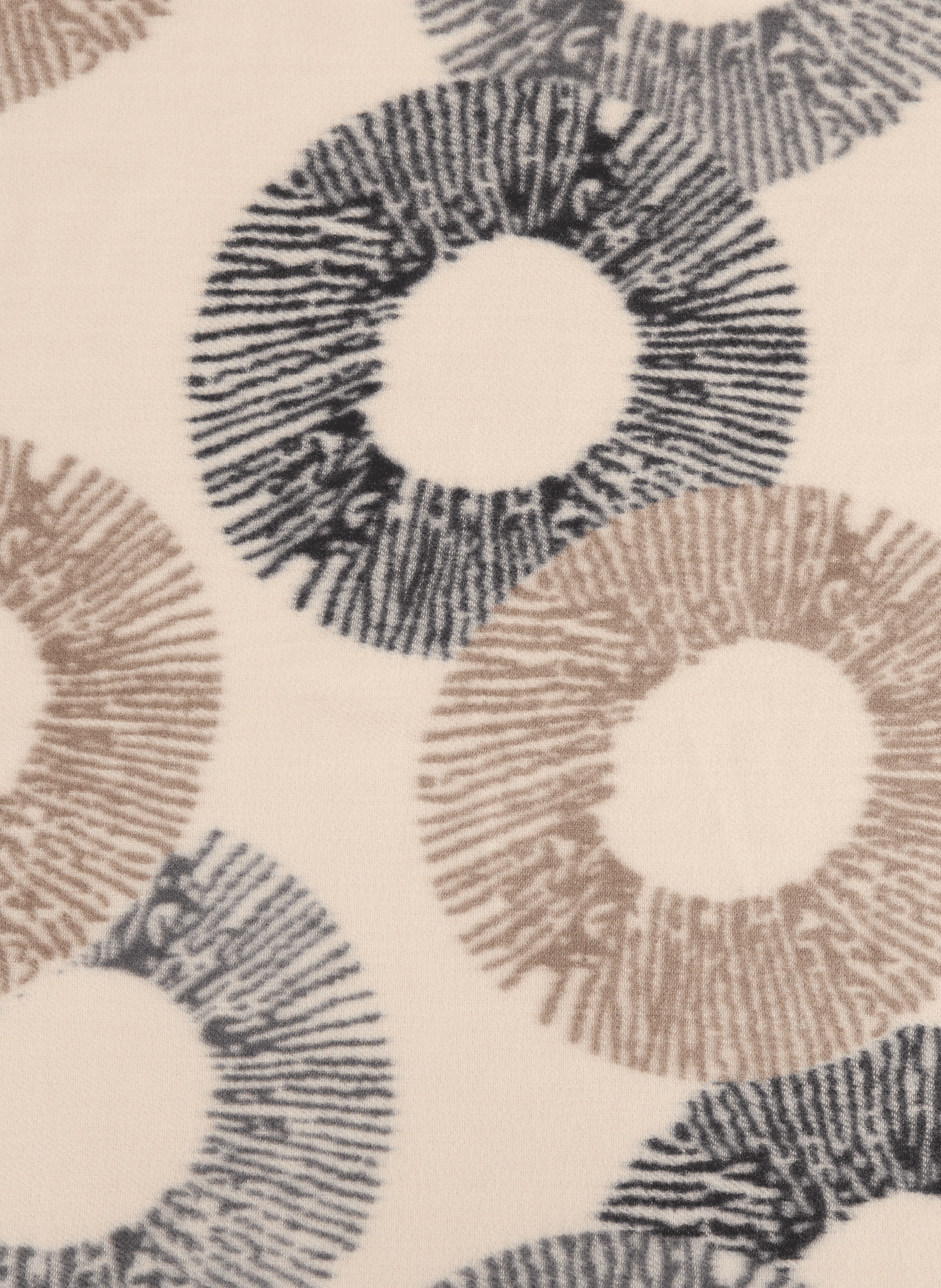 Scarf with pattern and fringes AU PRINTEMPS PARIS Beige