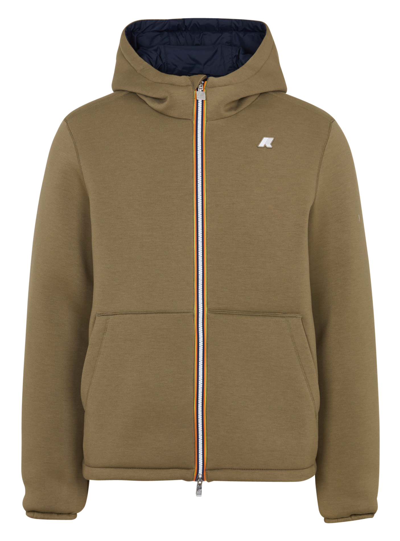 Reversible jacket with high collar K-WAY Multicolored