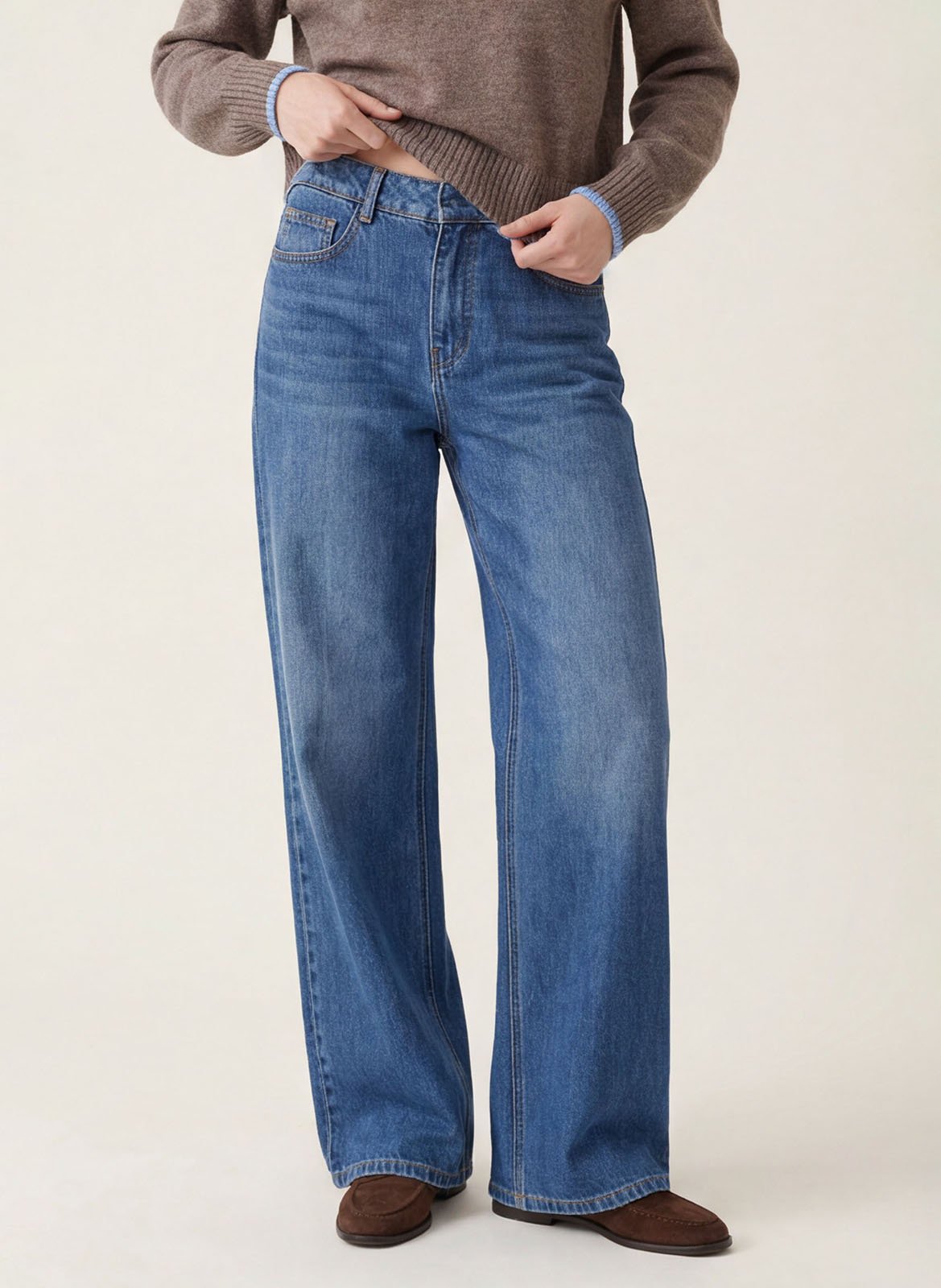 Straight Cut Jeans aus Baumwolle KOOKAI Blau