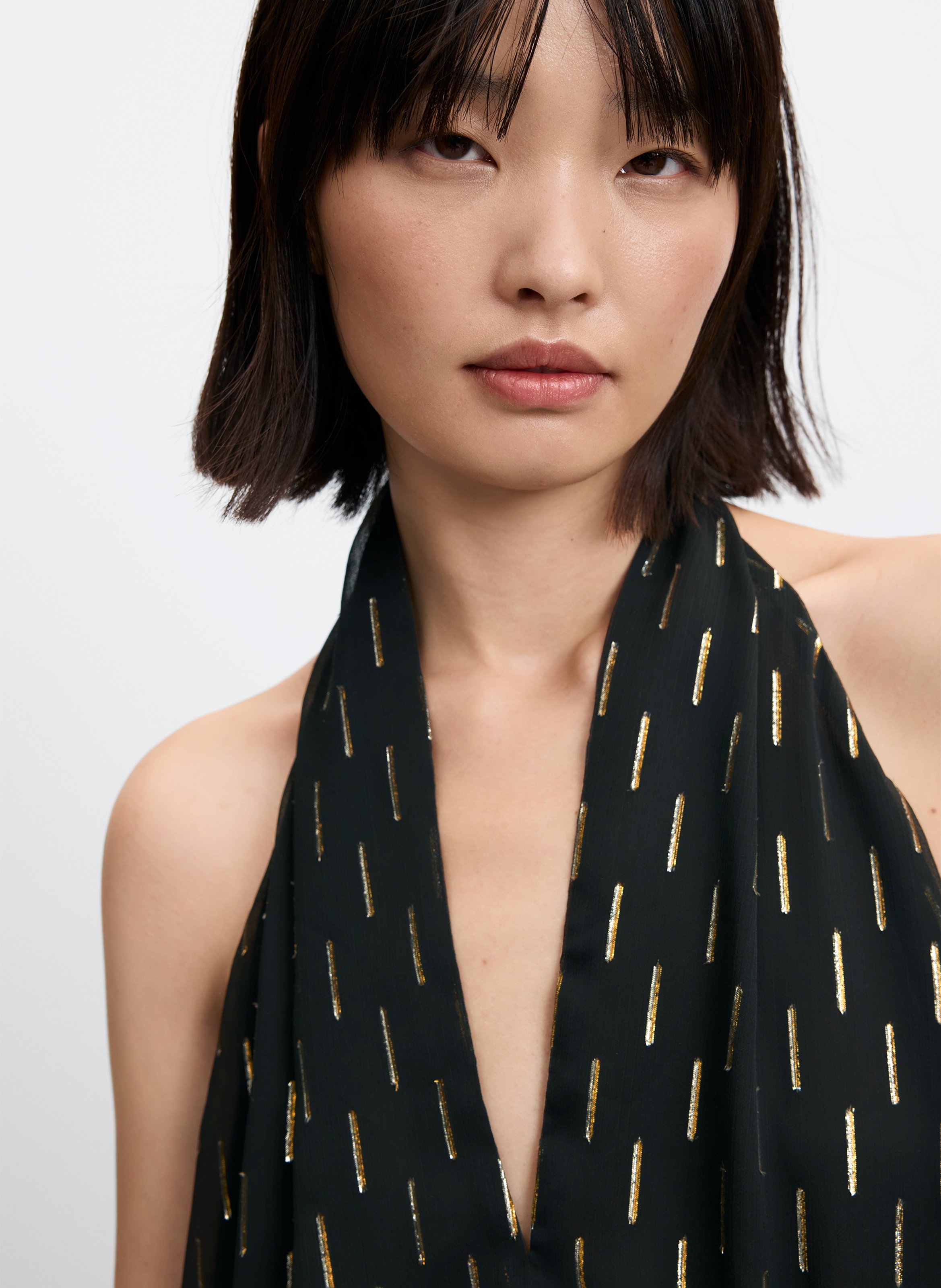 Patterned Sleeveless Top DESIGUAL Black