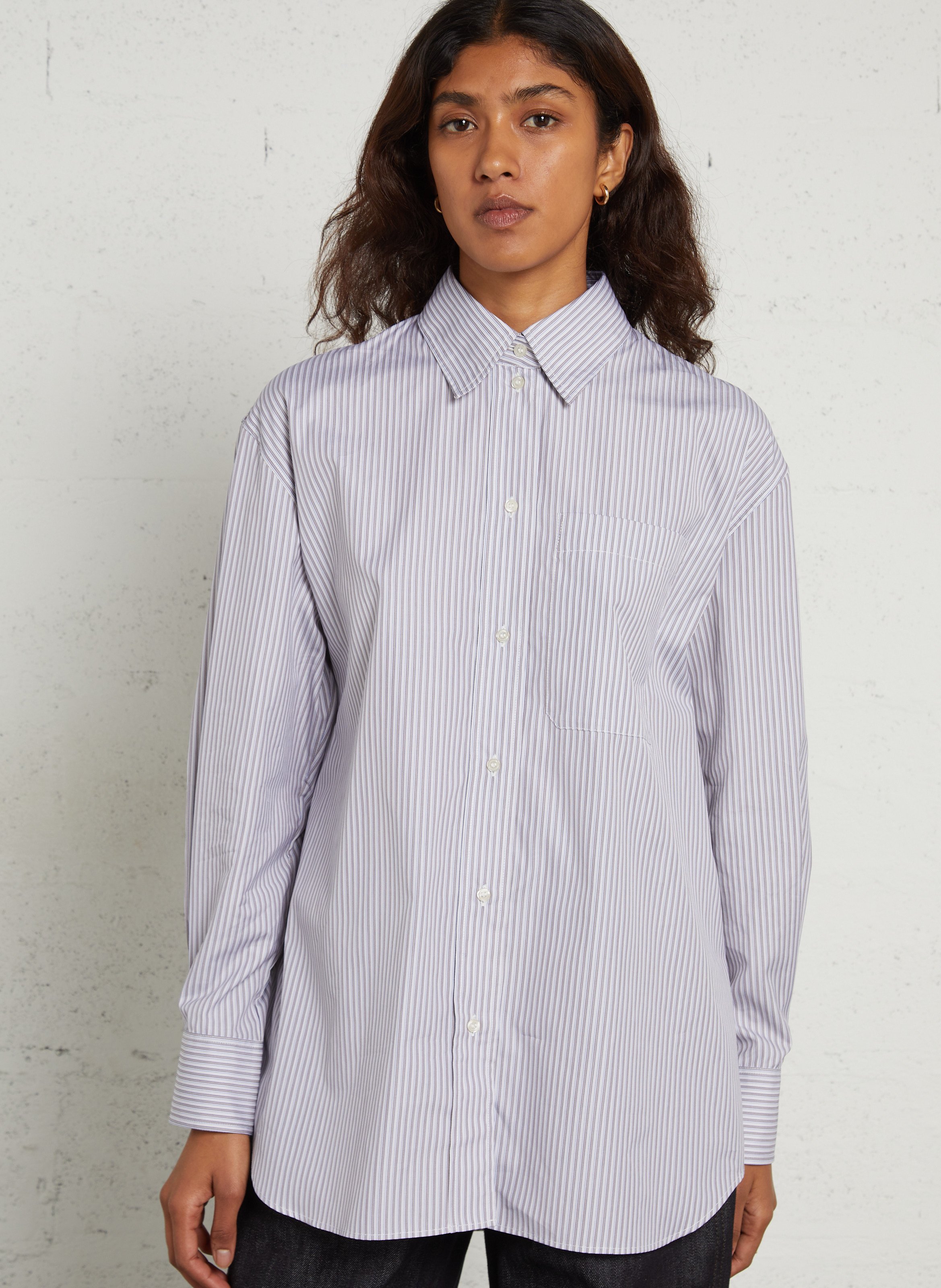 Oversized cotton shirt SOEUR Blue