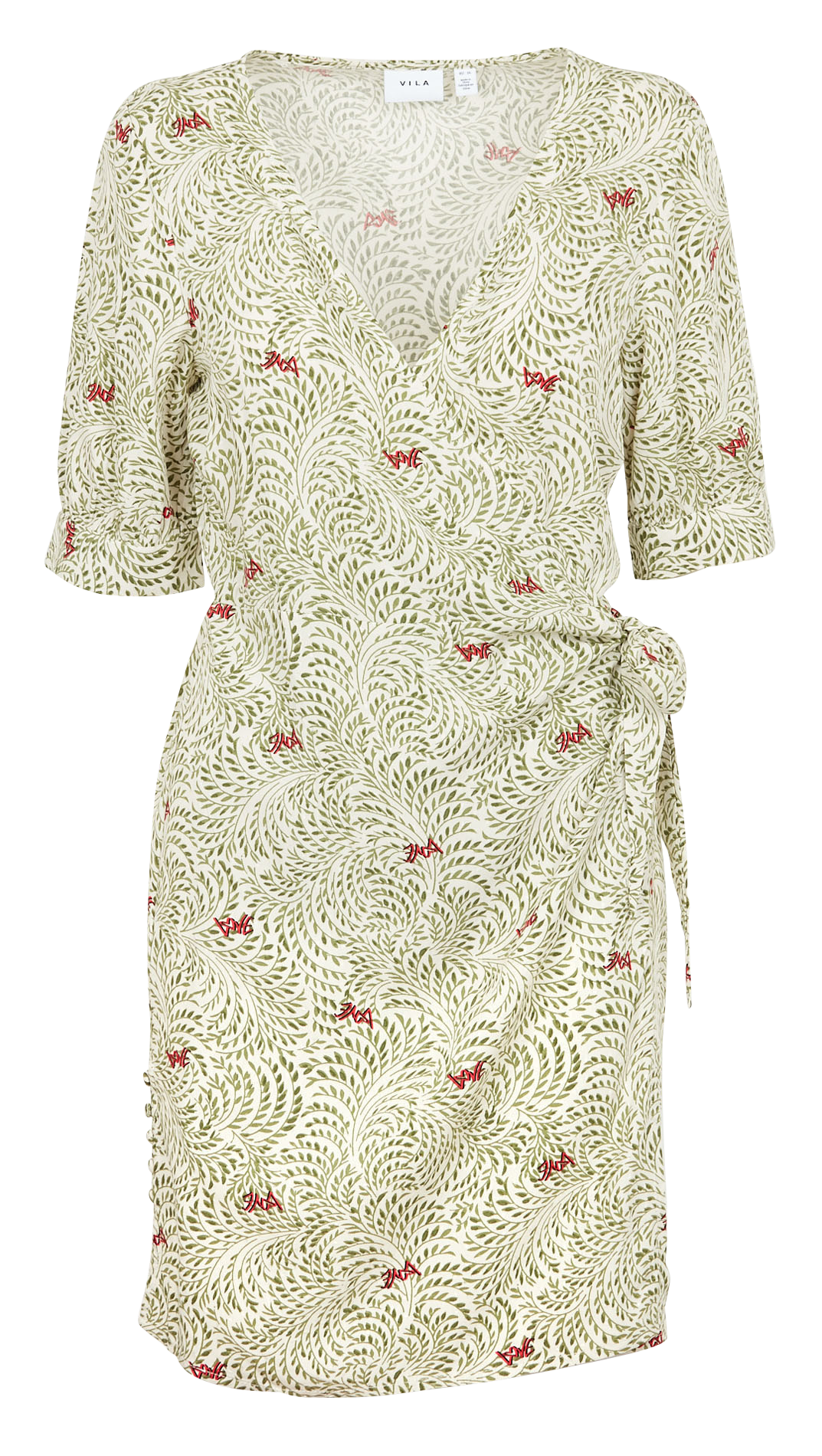 Robe portefeuille imprimée  VILA Beige