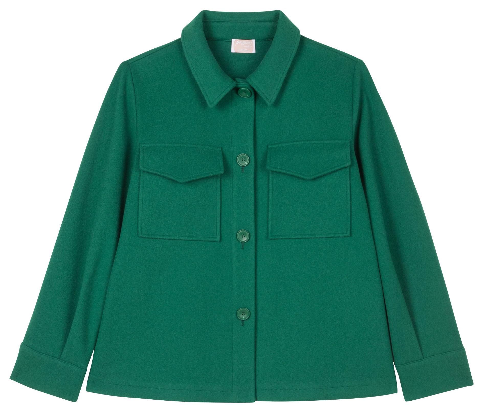 Manteau court col classique  Vert