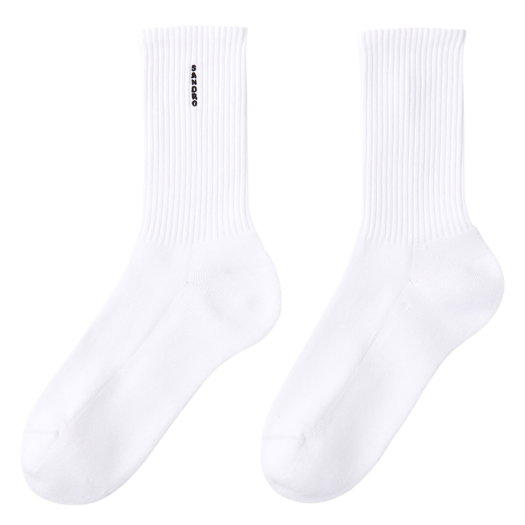 Long embroidered socks SANDRO White