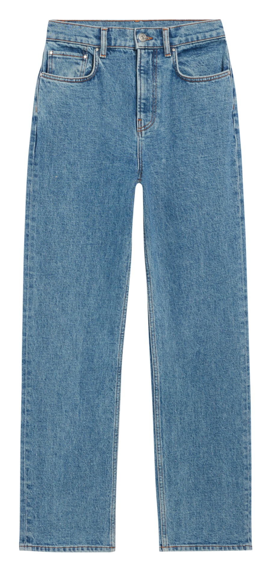 Jean droit taille mi-haute en coton CLAUDIE PIERLOT Bleu
