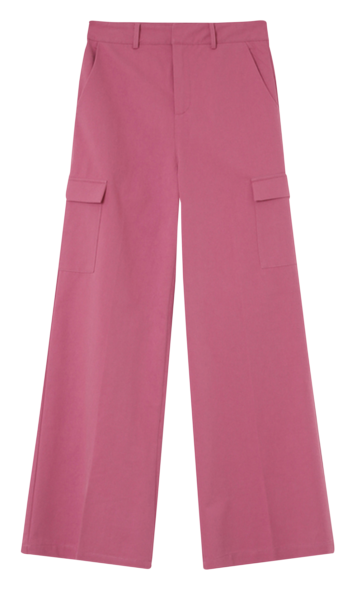 High-rise straight-leg cotton pants GRACE ET MILA Purple