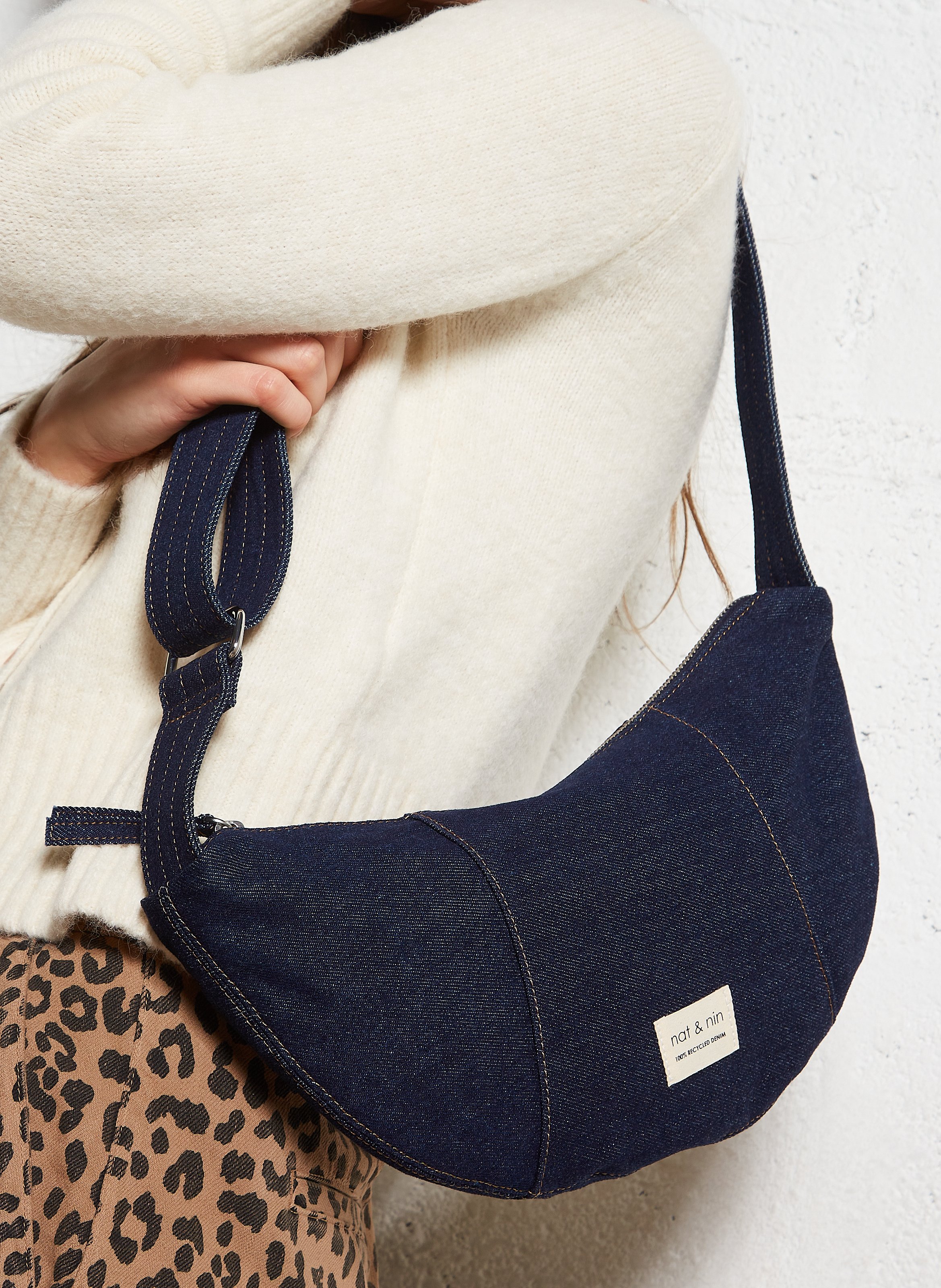 Sac banane en denim NAT & NIN Bleu