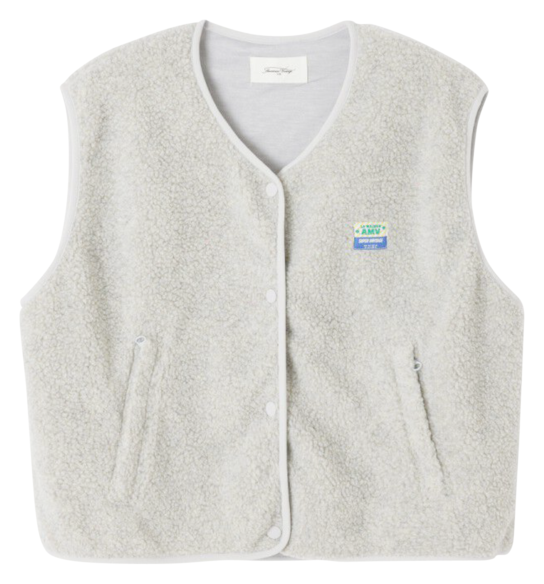 Mouwloos vestje van sweatstof met ronde hals AMERICAN VINTAGE Grijs