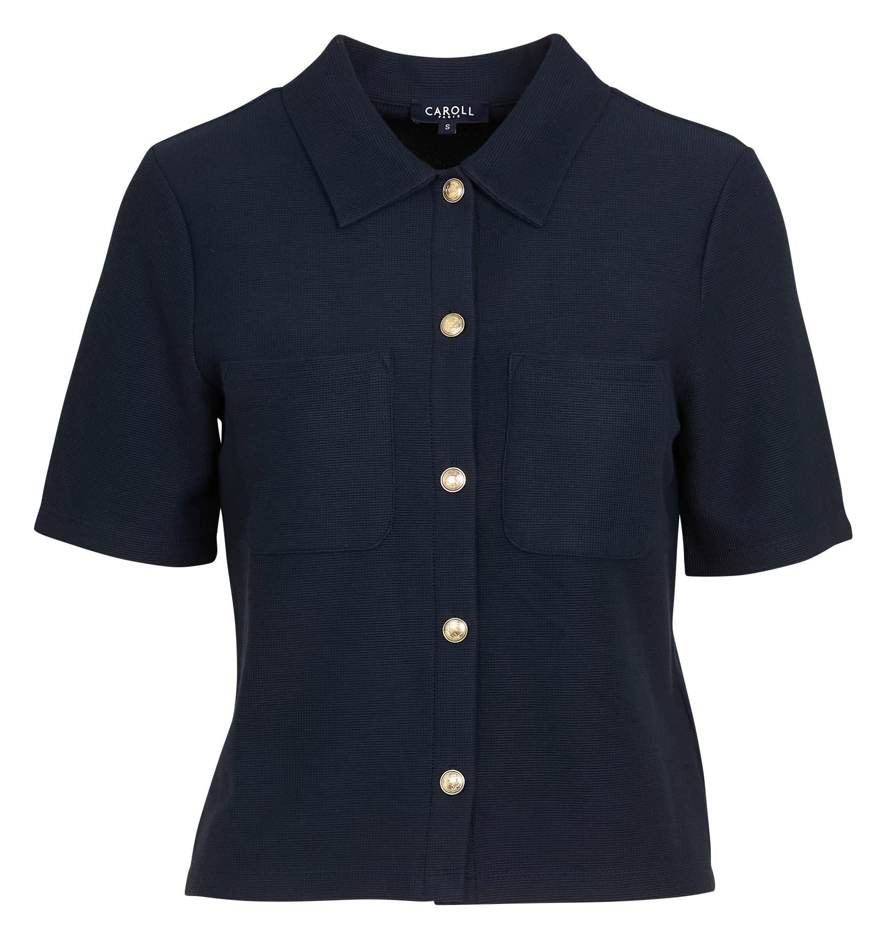 Top col classique  CAROLL Bleu