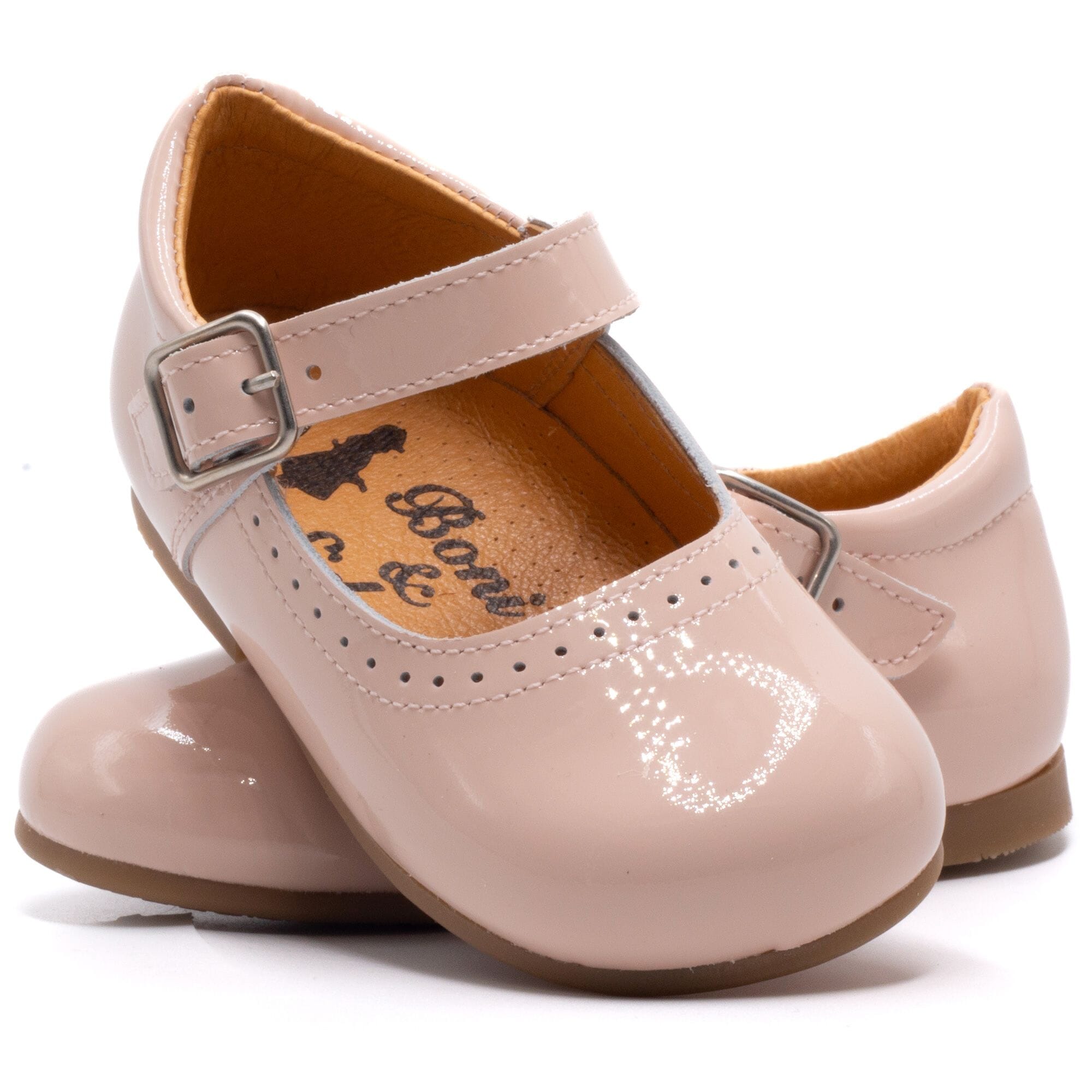 Patent leather baby girl shoes Boni & Sidonie Pink