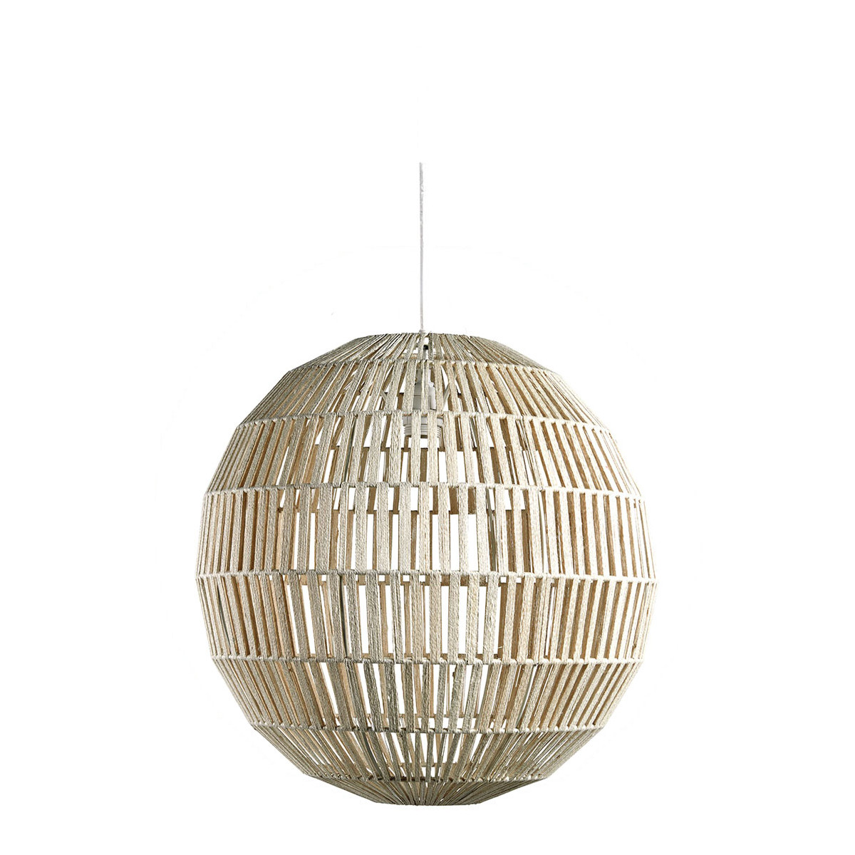 Jute sphere pendant - small size BLANC D'IVOIRE Beige