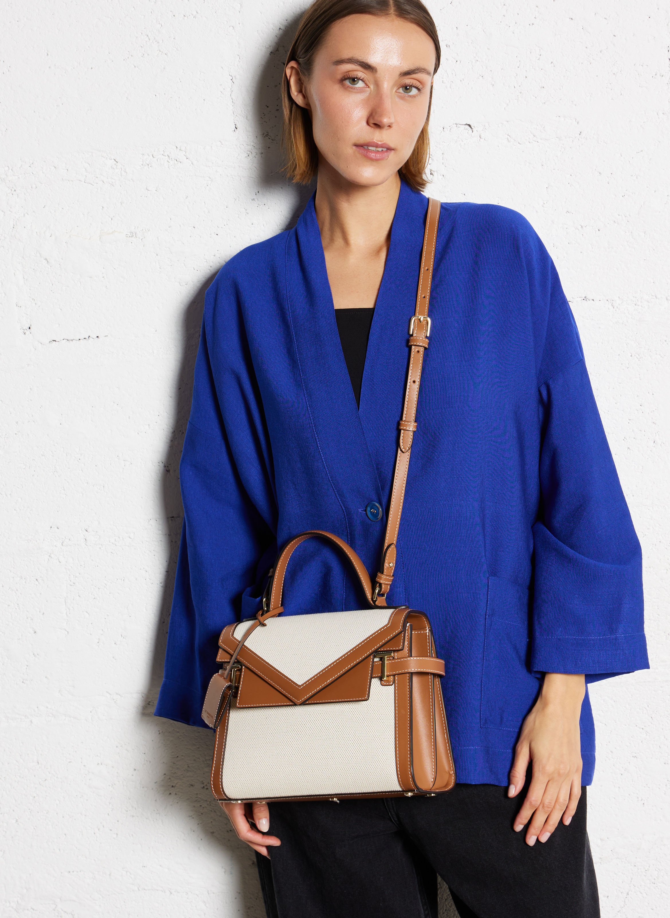 Sac à main en cuir LE TANNEUR Beige