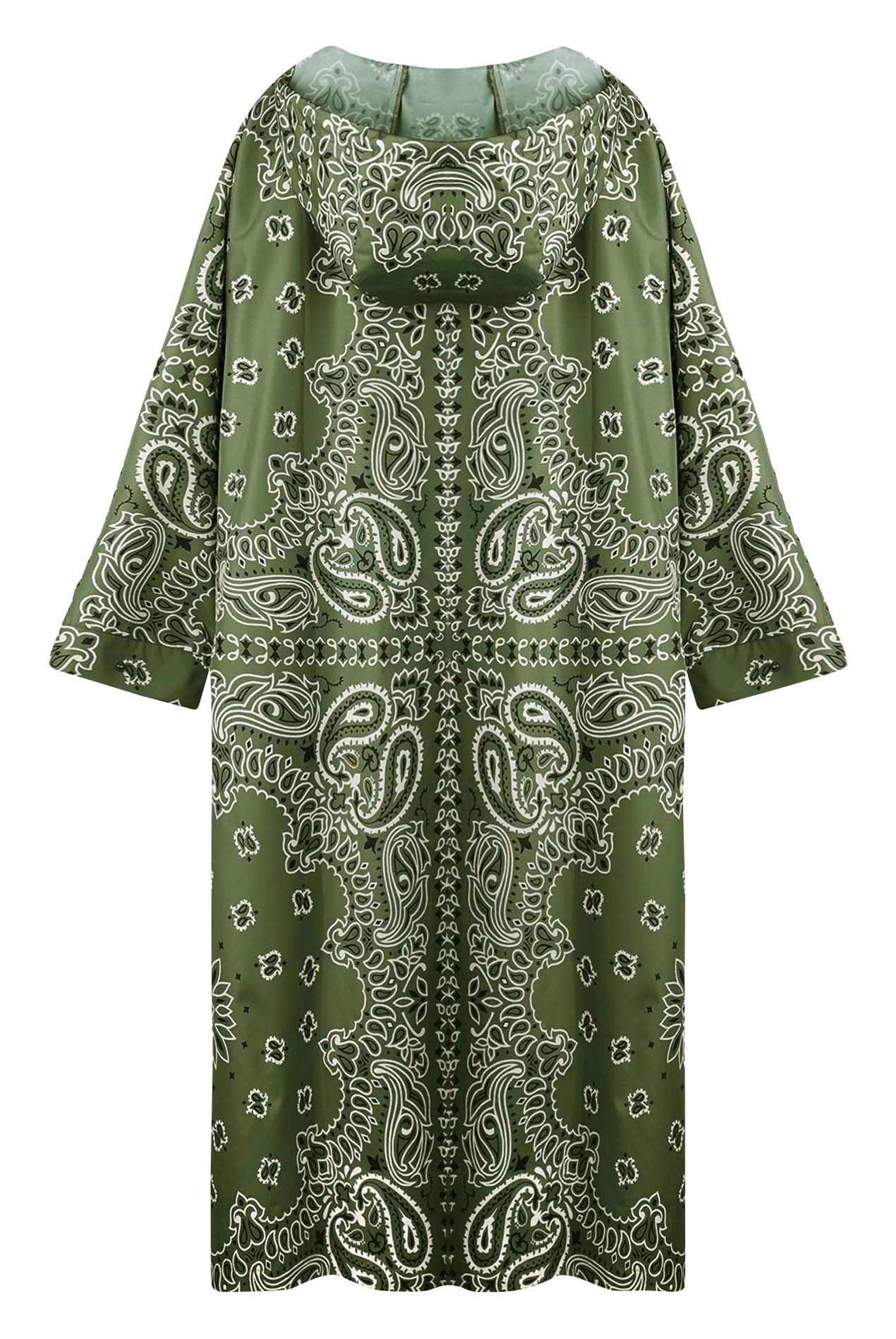 Oversized Printed Windbreaker WILD Khaki