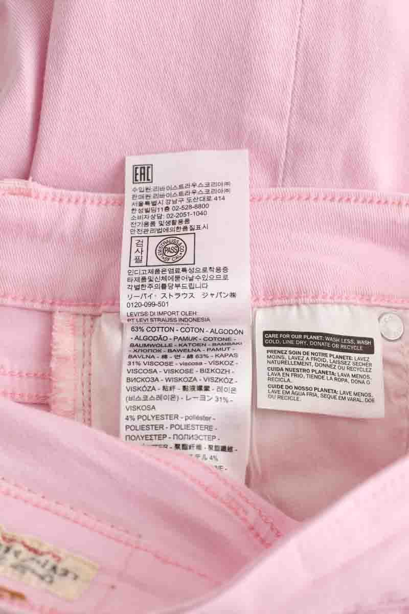 Jean slim 721 en coton LEVI'S - Seconde main Rose