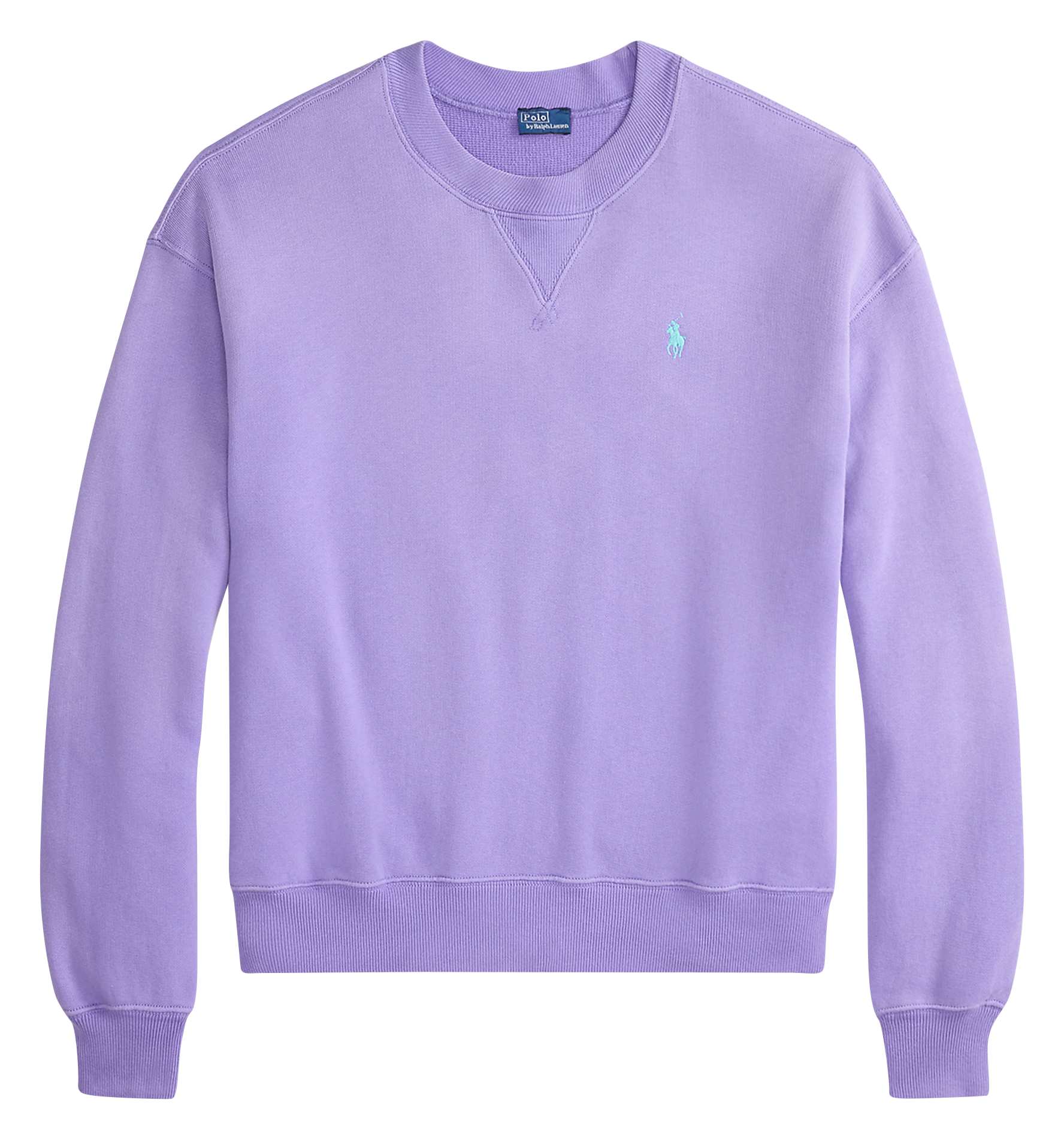 Sweat col rond en coton mélangé POLO RALPH LAUREN Violet