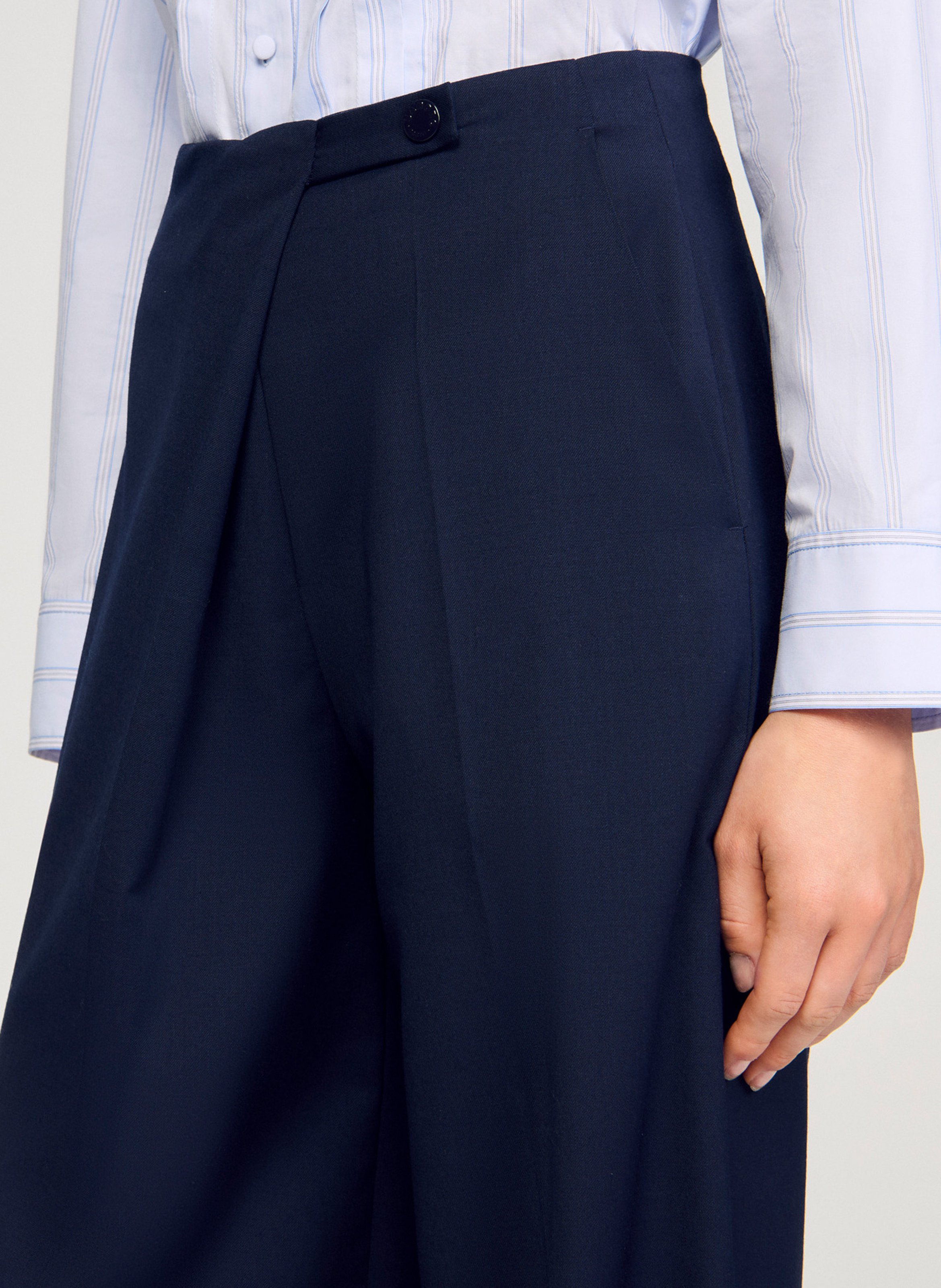 Wide trousers SANDRO Blue