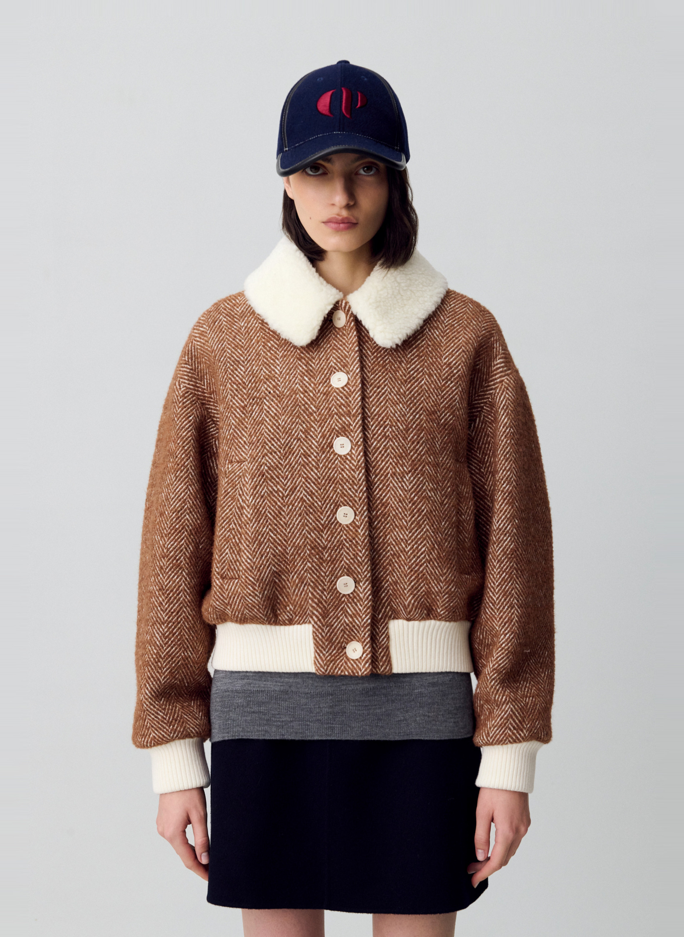 Manteau droit col classique CLAUDIE PIERLOT Multicolore