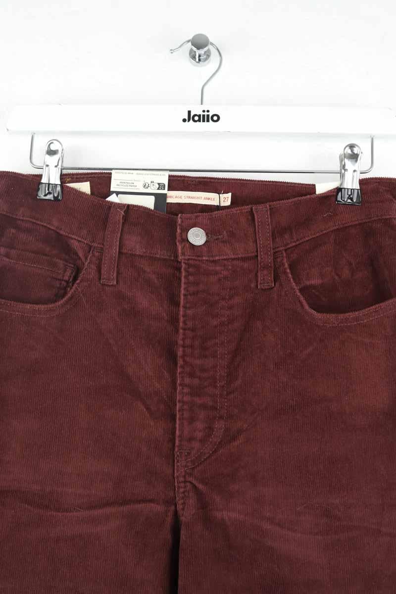 Pleated velvet pants LEVI'S - Seconde main Red