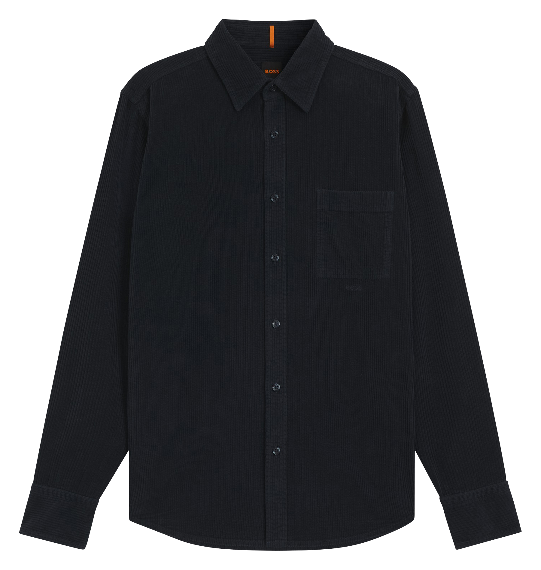 Chemise col classique manches contrastantes en coton BOSS Blue